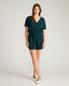 Nora Cross Front Romper - Deep Sea
