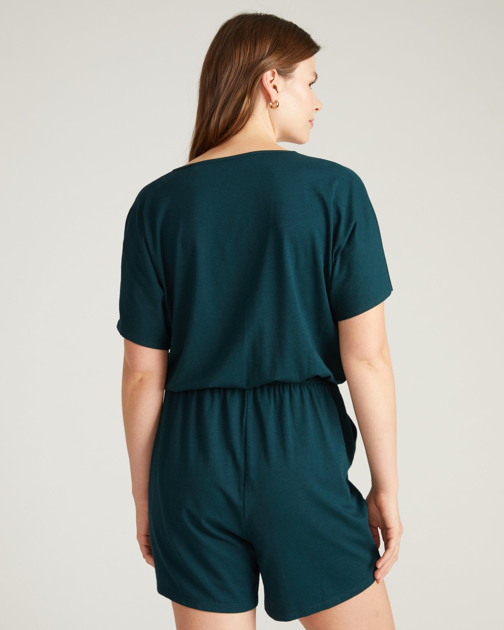 Nora Cross Front Romper - Deep Sea