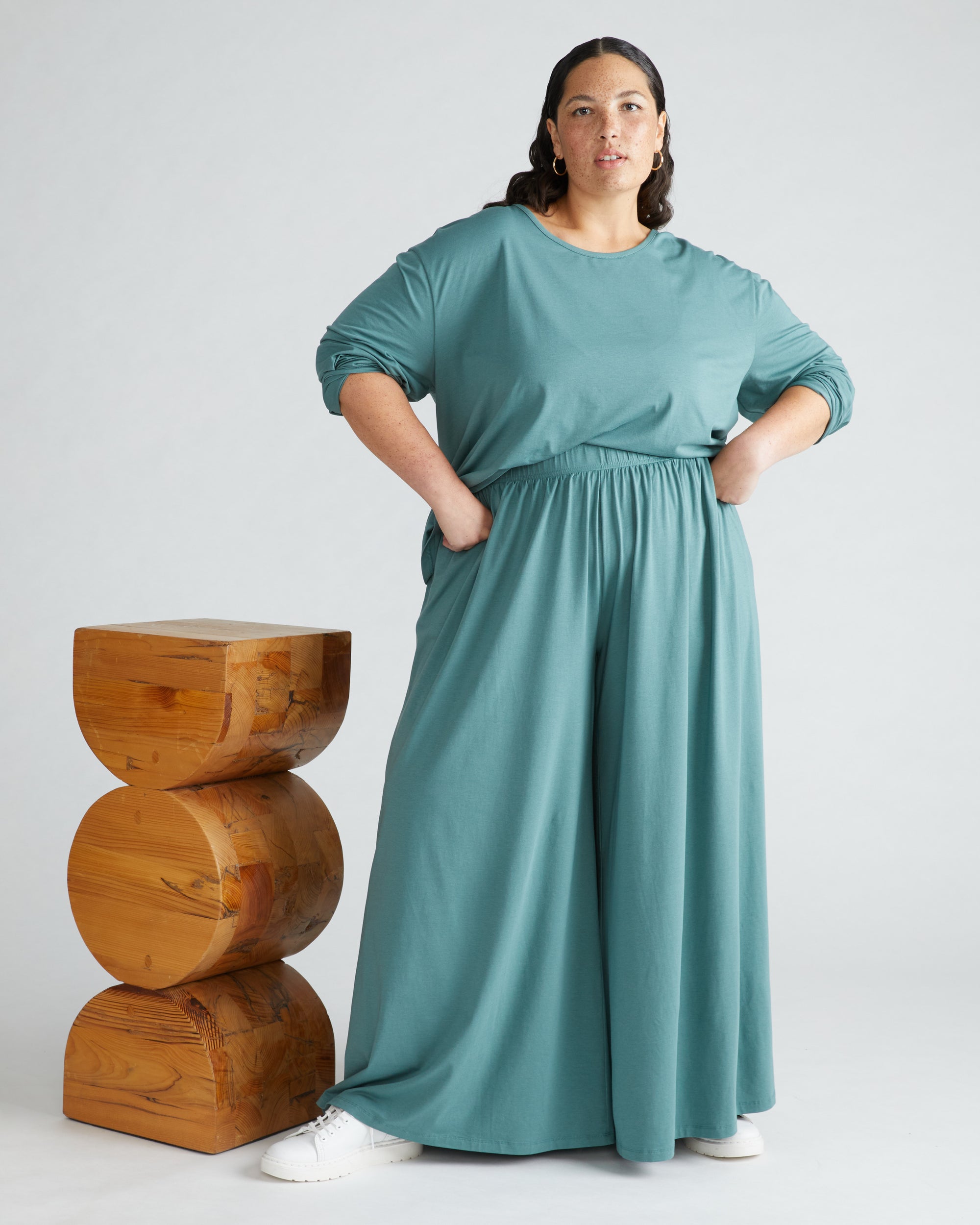 Pina Long Sleeve Lounge Tee - Libertas | Plus Size & Straight Size Women's Fashion | Universal Standard