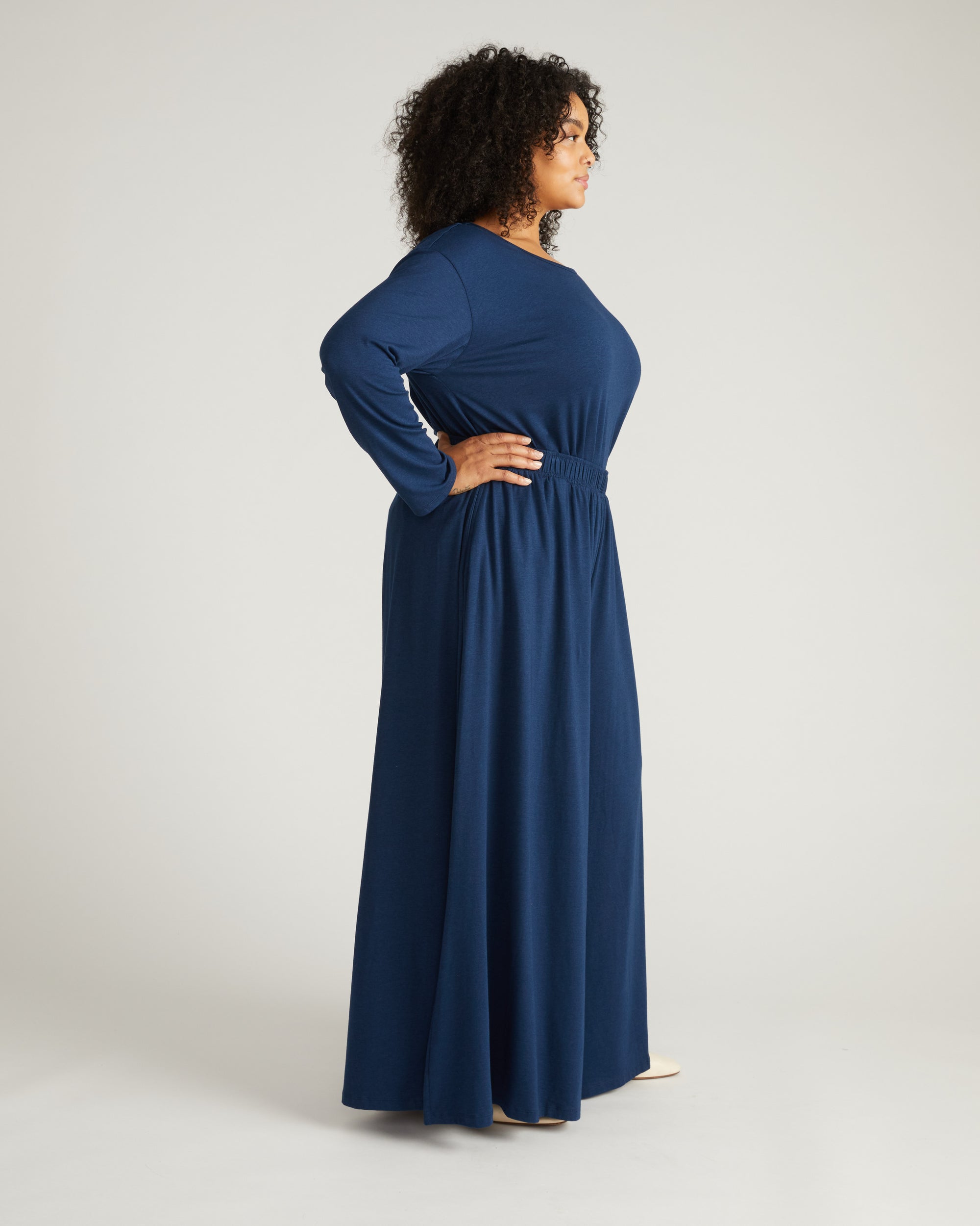 Isadora Wide Leg Lounge Pants - Pageant Blue
