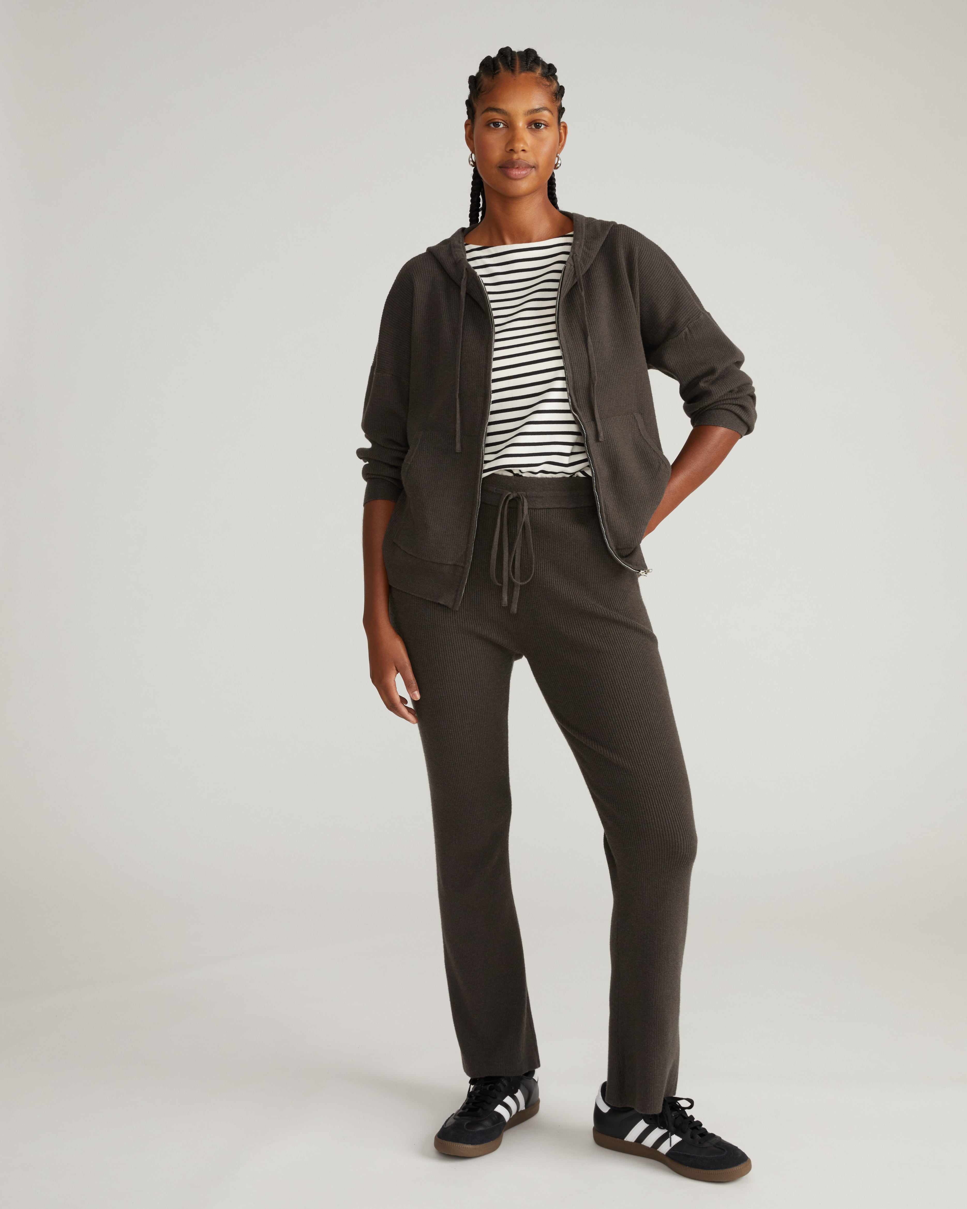 Knitted Mila Zip Hoodie - Graphite – Universal Standard
