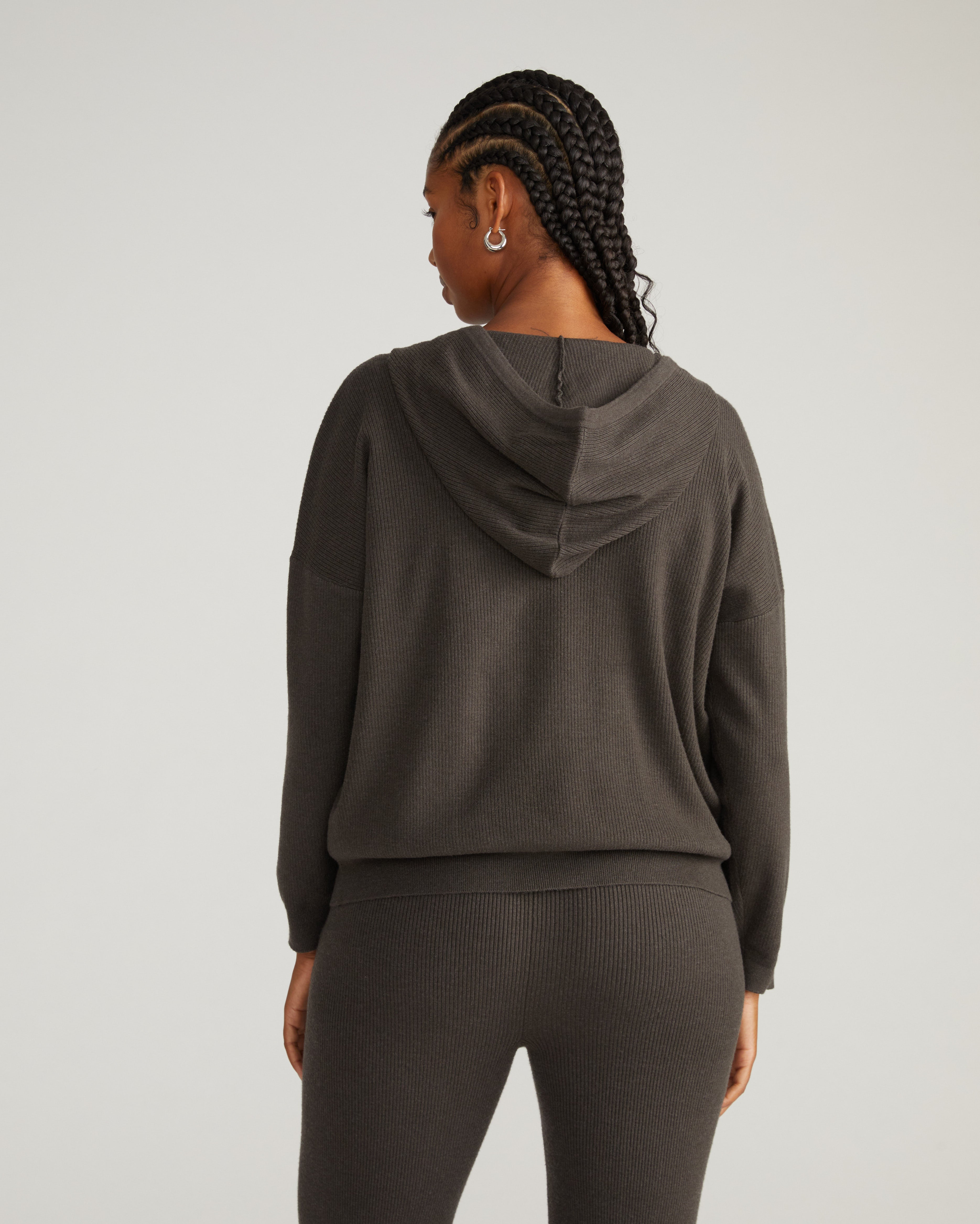 Knitted Mila Zip Hoodie - Graphite – Universal Standard