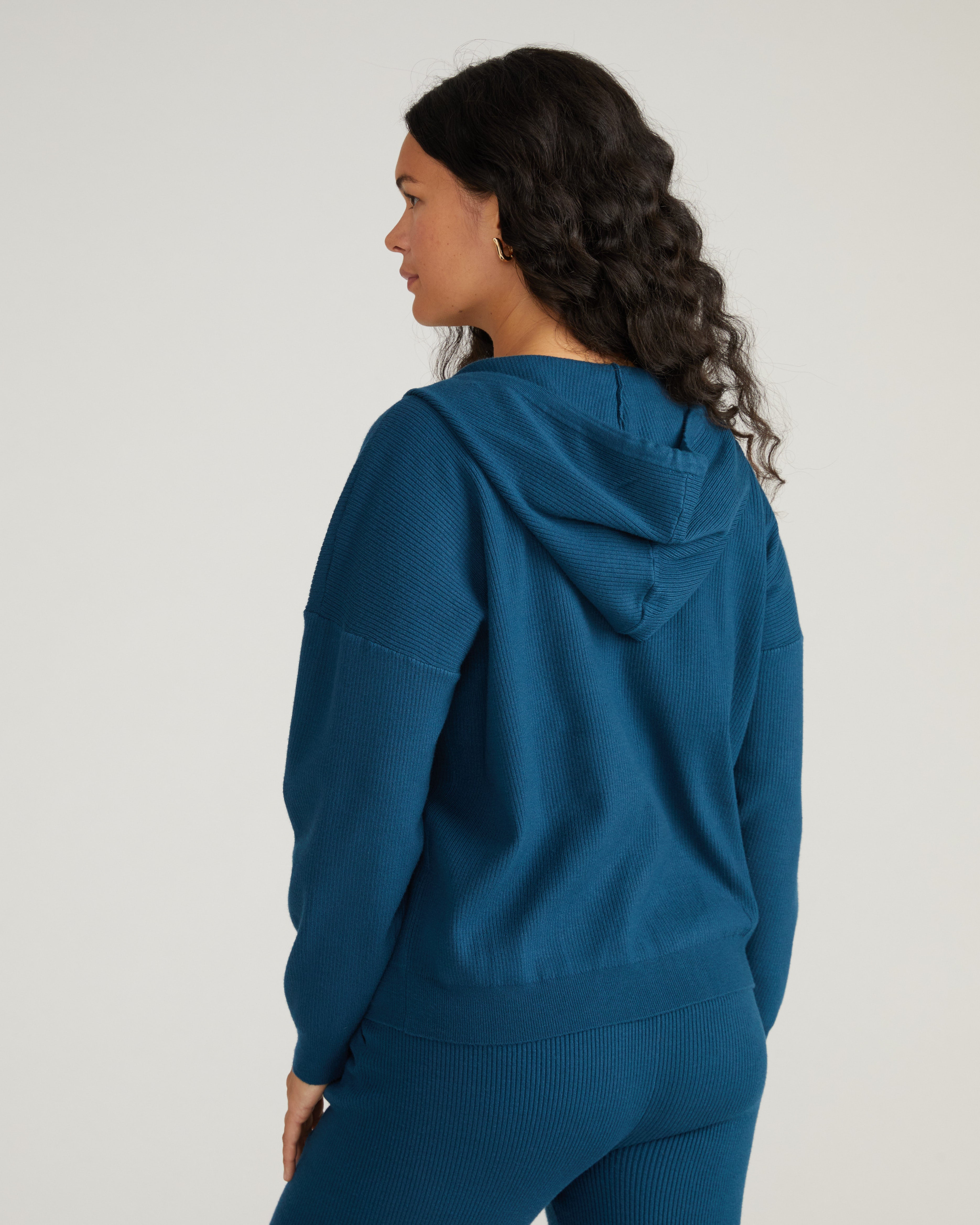 Knitted Mila Zip Hoodie - Deep Teal – Universal Standard