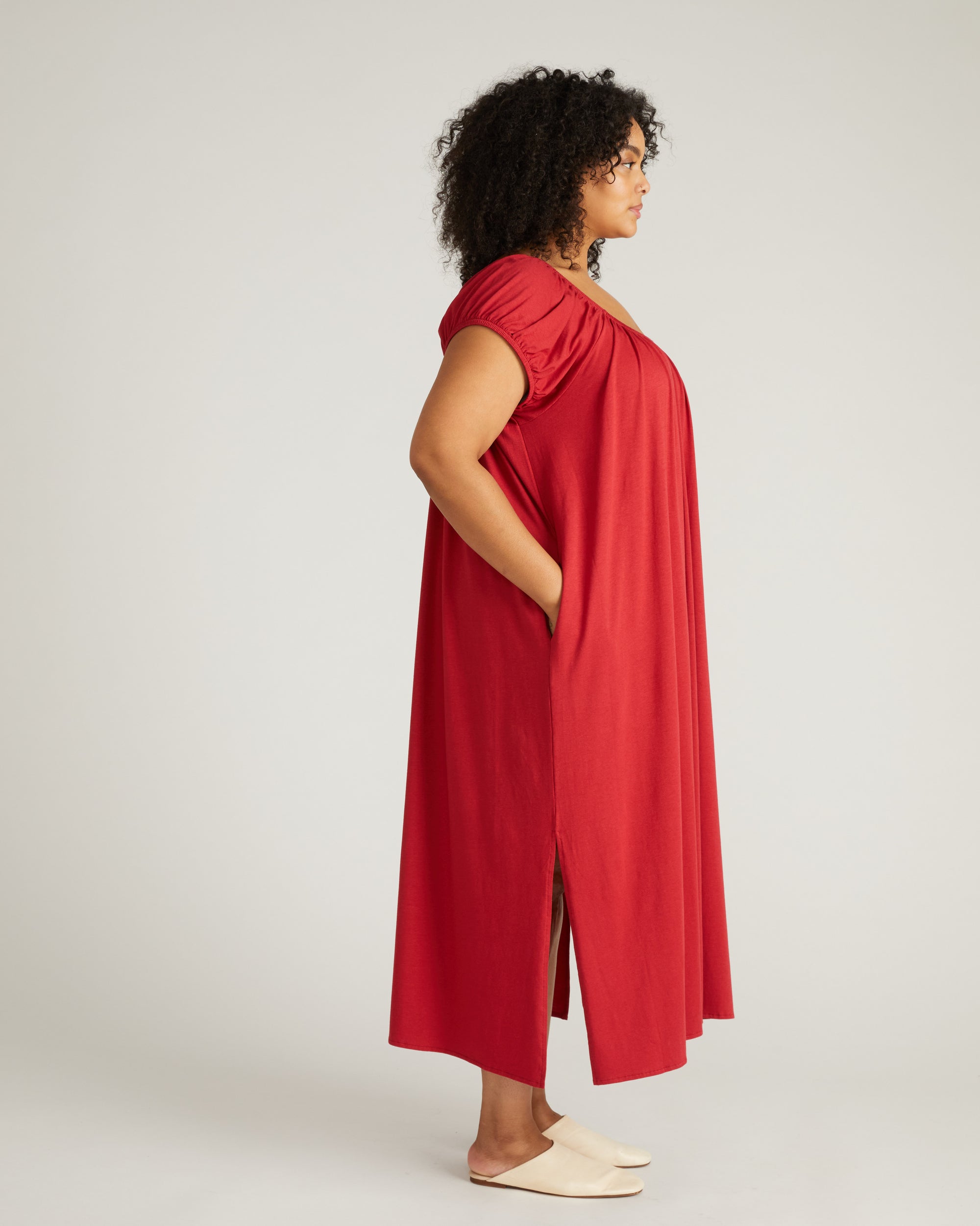 Lilian Long Sleep Dress - Raspberry