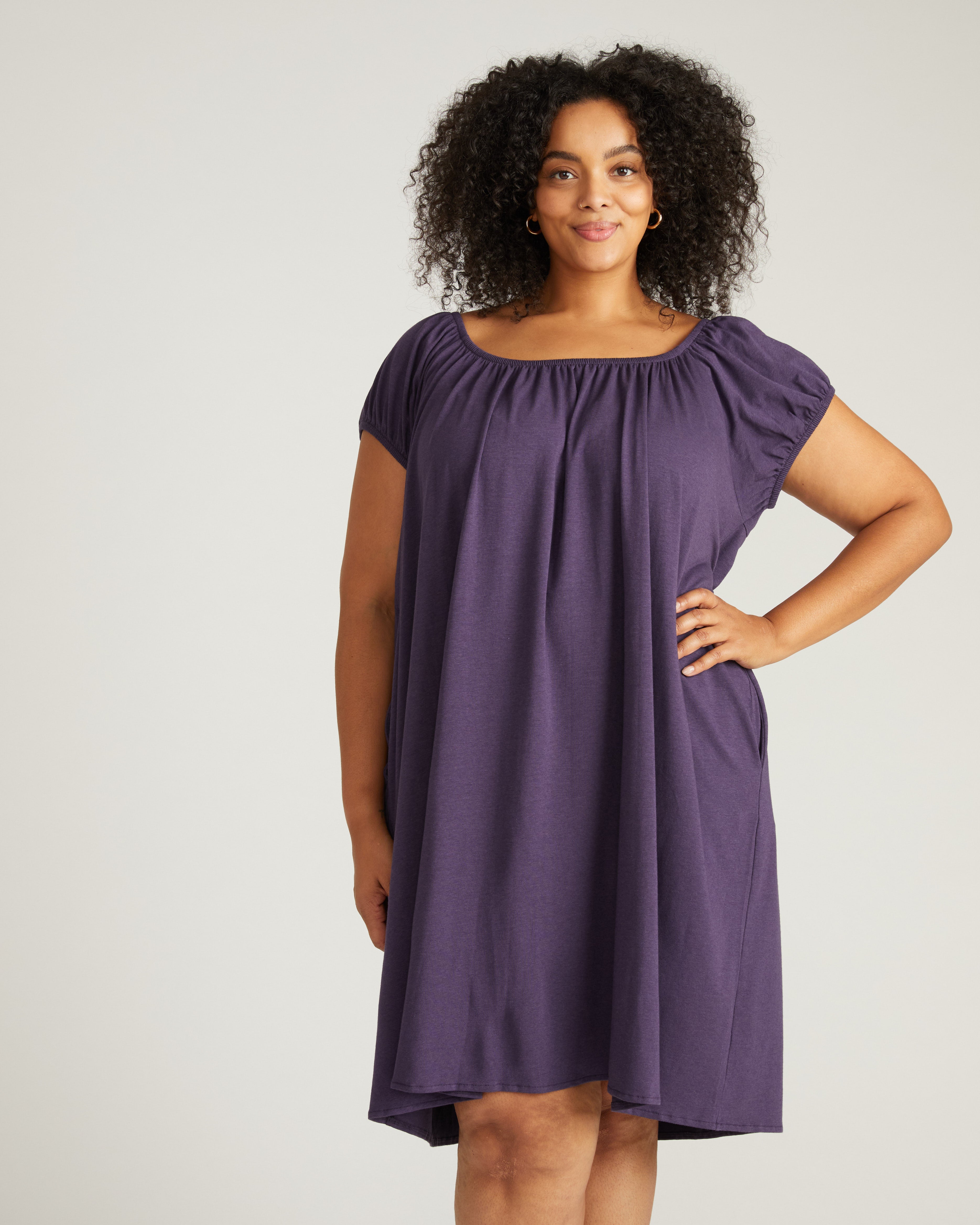 Lilian Short Sleep Dress - Anthracite
