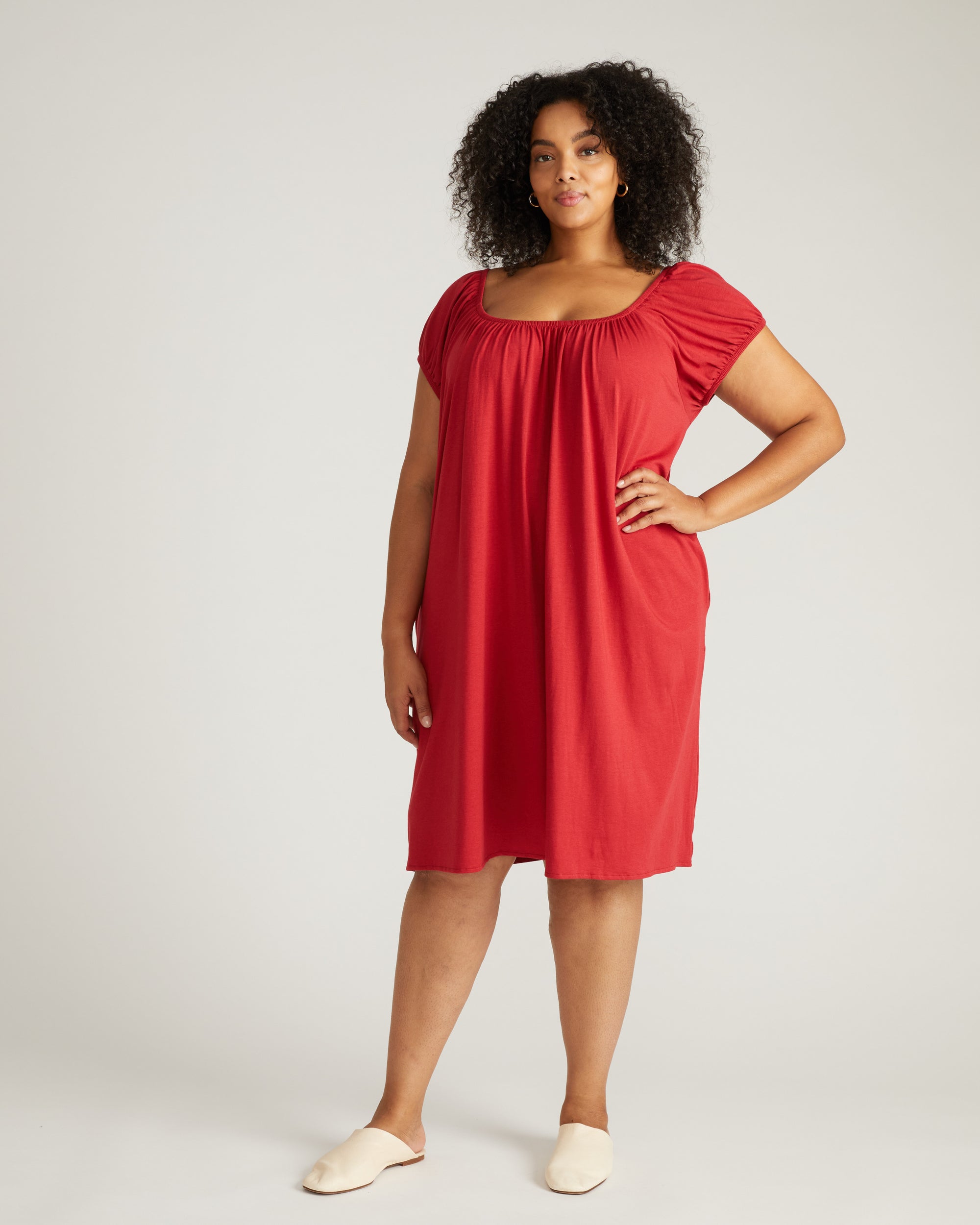 Lilian Short Sleep Dress - Raspberry