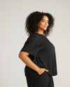 Pina Short Sleeve Lounge Tee - Black