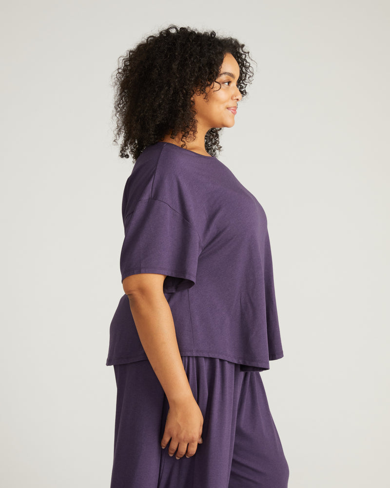 Pina Short Sleeve Lounge Tee - Anthracite