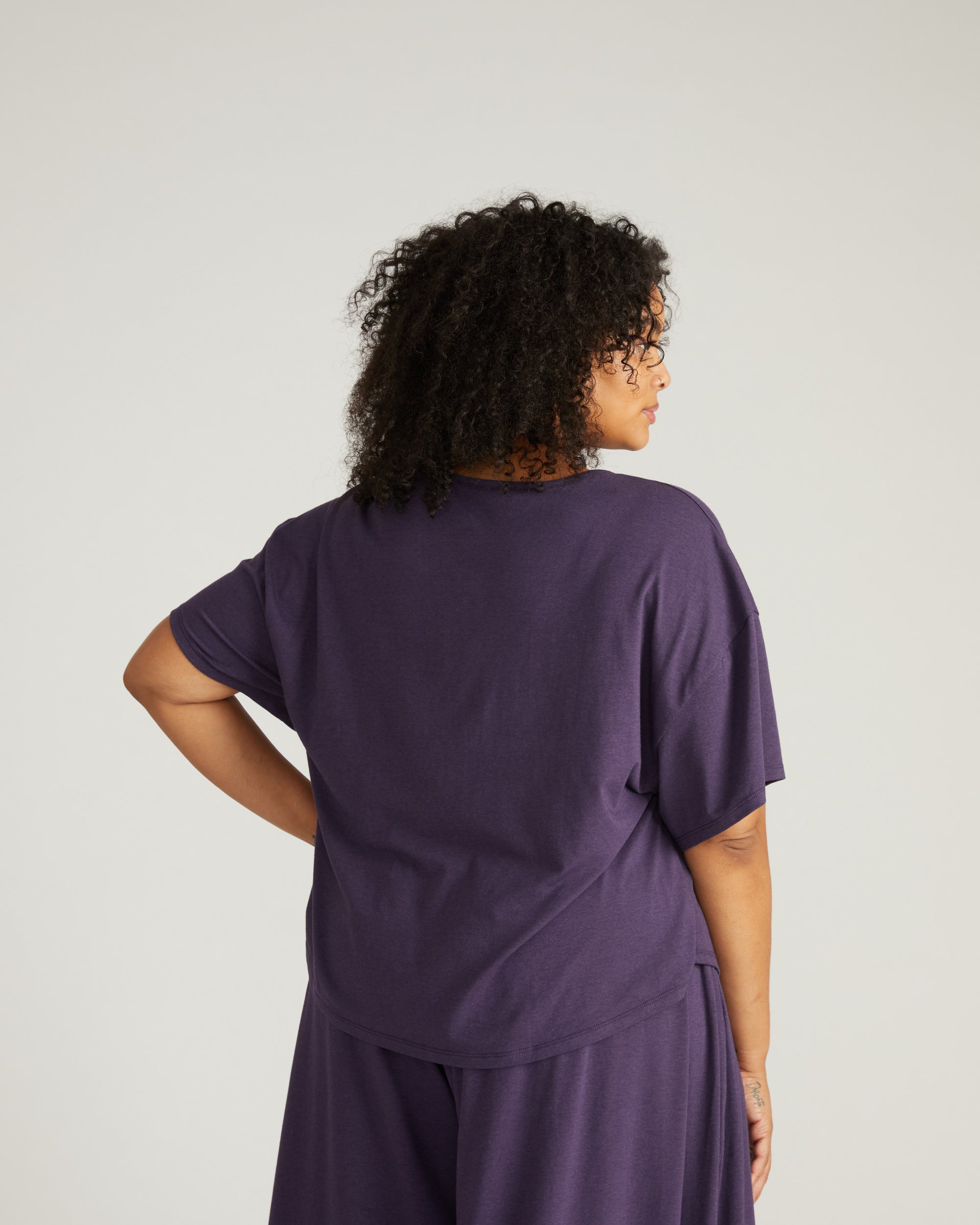 Pina Short Sleeve Lounge Tee - Anthracite