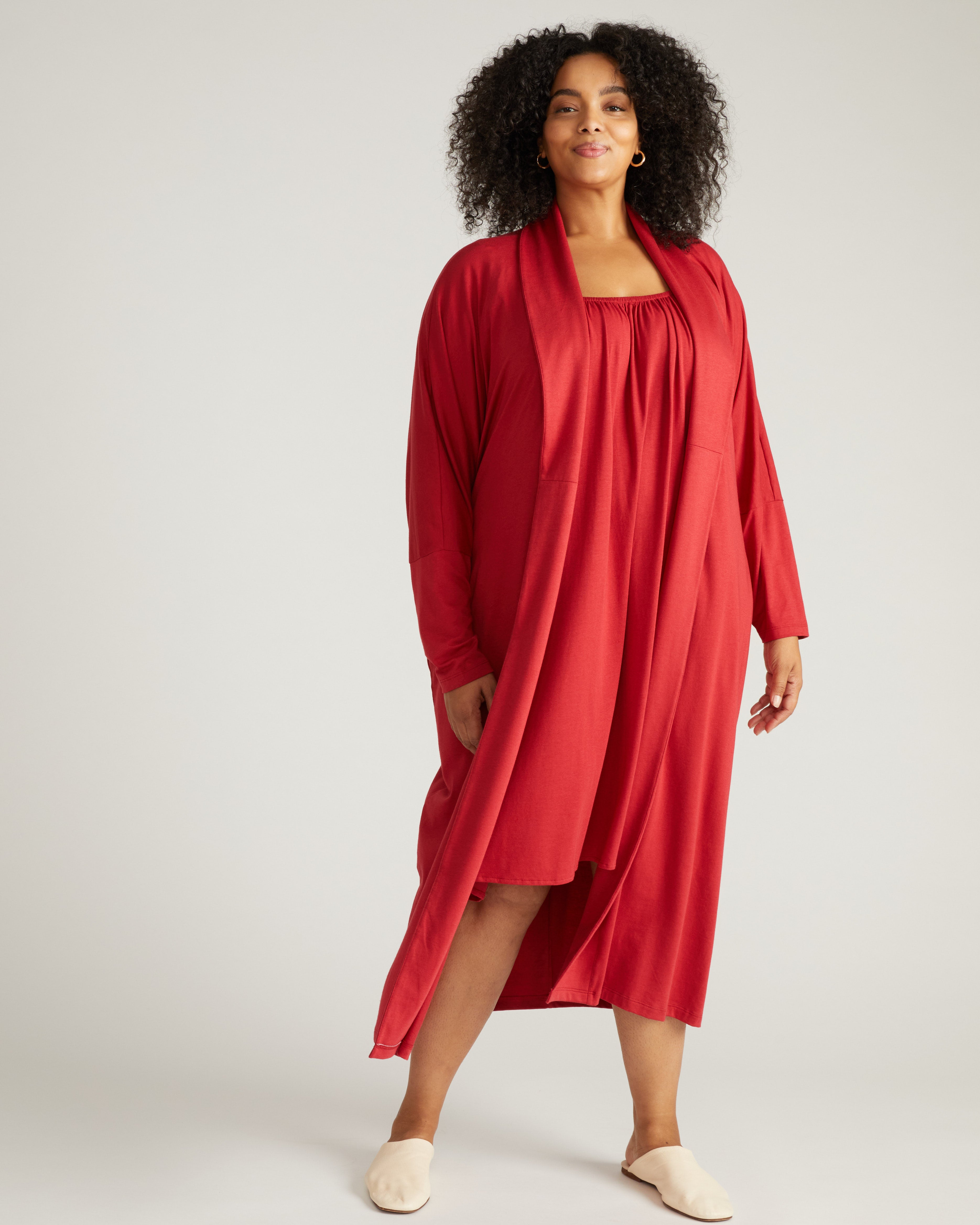 Daphne Lounge Robe - Raspberry