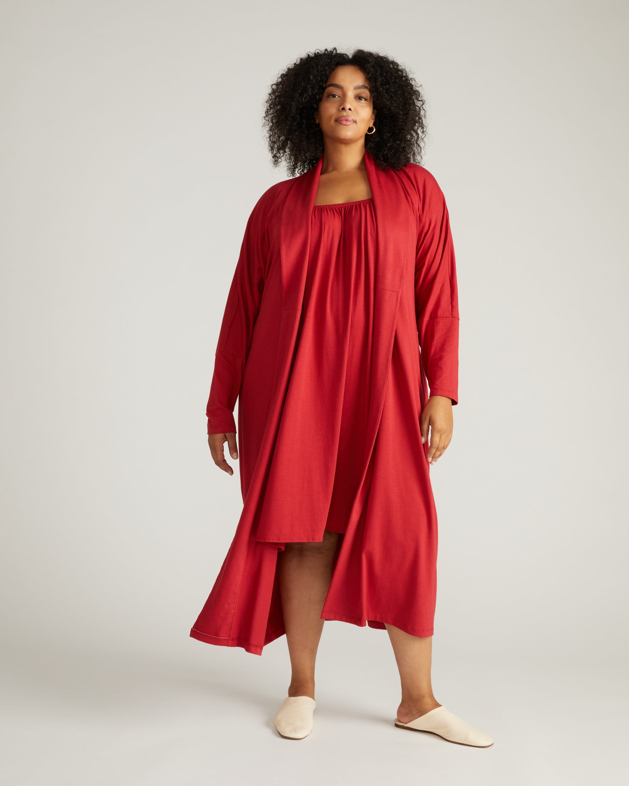 Daphne Lounge Robe - Raspberry