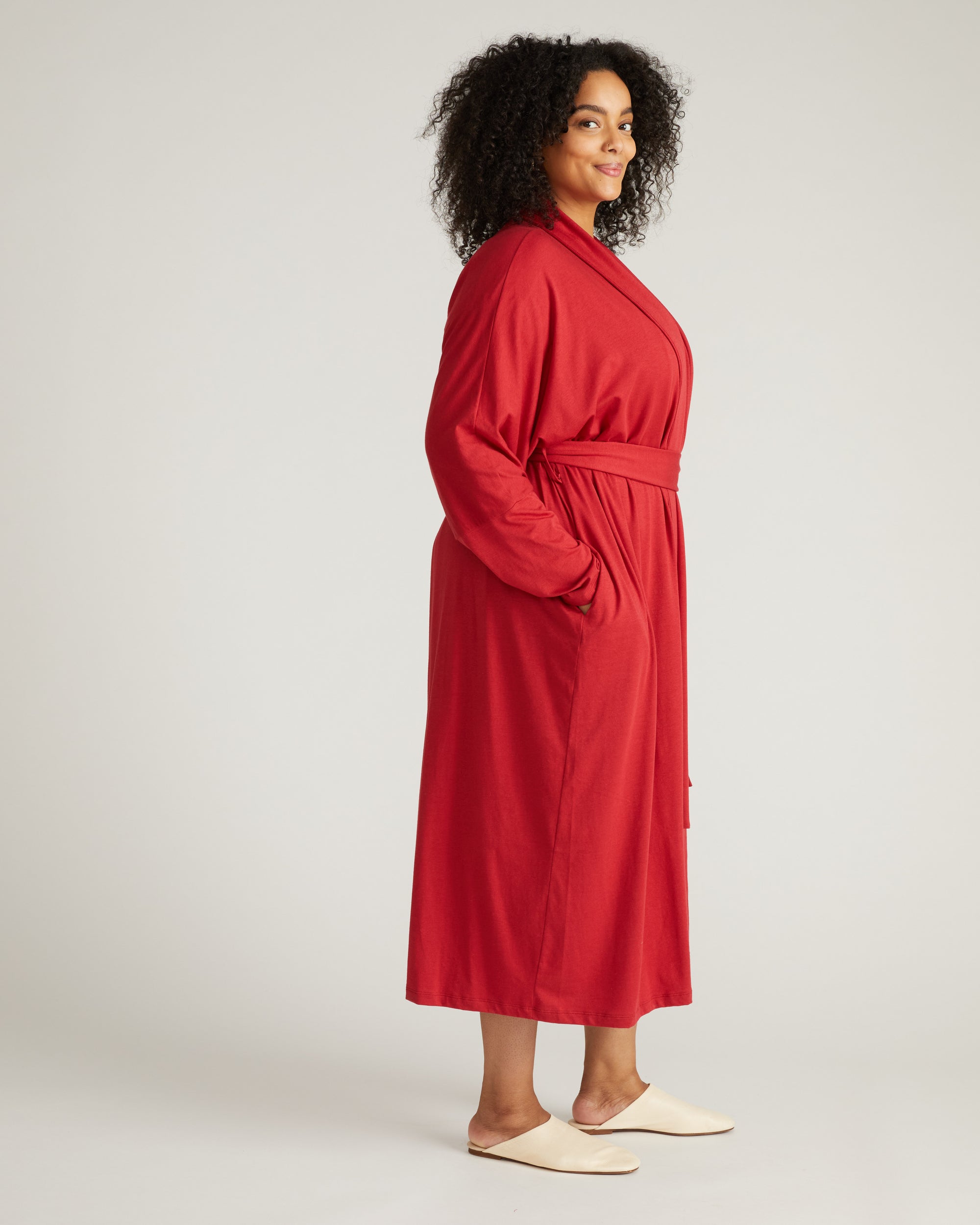 Daphne Lounge Robe - Raspberry