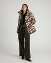 Rainier Short Hooded Puffer - Chocolate Ikat Print | Plus Size & Straight Size Women's Fashion | Universal Standard