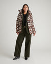 Rainier Short Hooded Puffer - Chocolate Ikat Print | Plus Size & Straight Size Women's Fashion | Universal Standard