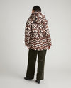 Rainier Short Hooded Puffer - Chocolate Ikat Print | Plus Size & Straight Size Women's Fashion | Universal Standard