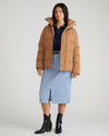Rainier Short Hooded Puffer - Classic Camel