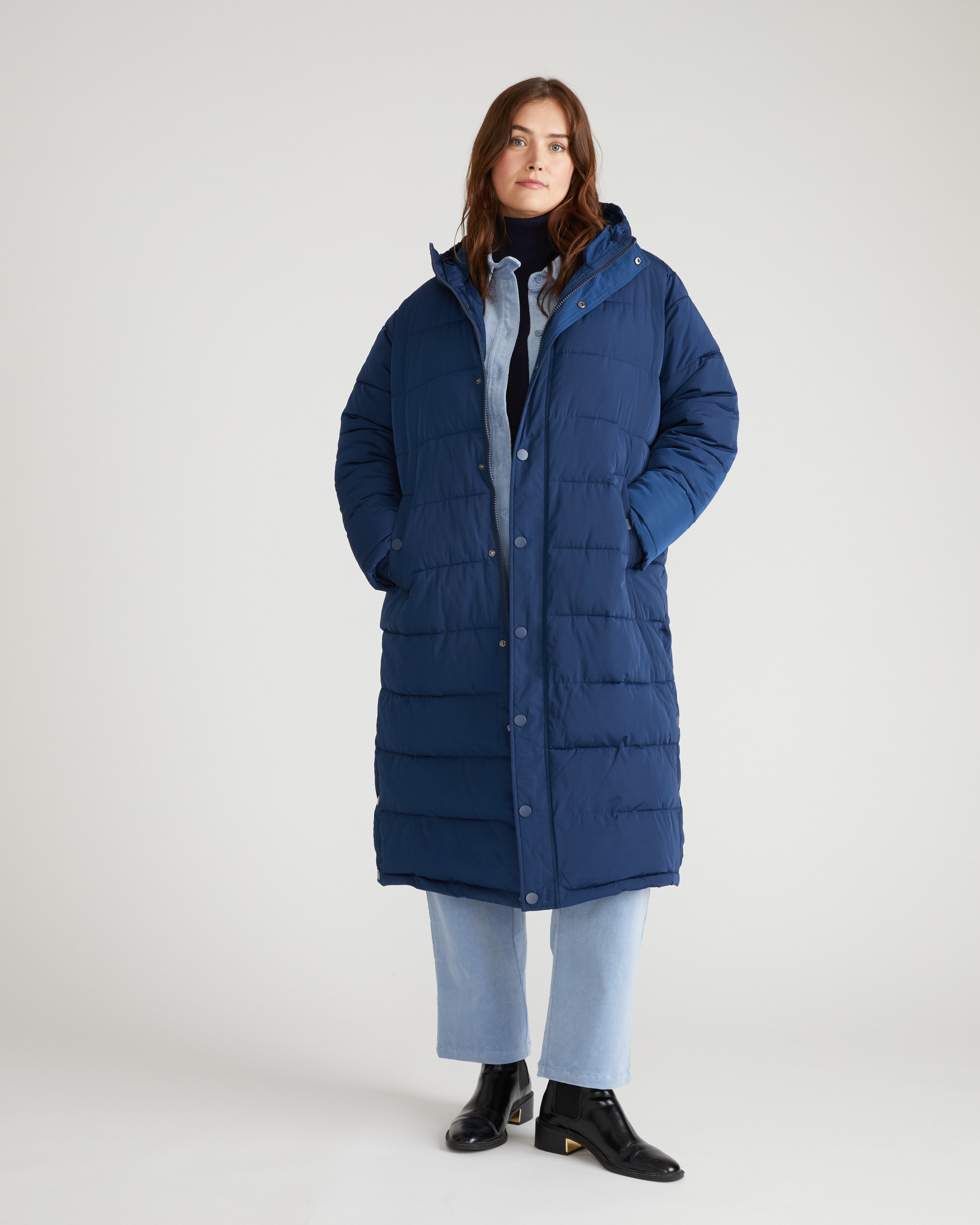 Everest Long Hooded Puffer 2 - Pageant Blue – Universal Standard
