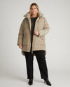 Matterhorn Mid Hooded Puffer - Mushroom Stone | Plus Size & Straight Size Women's Fashion | Universal Standard