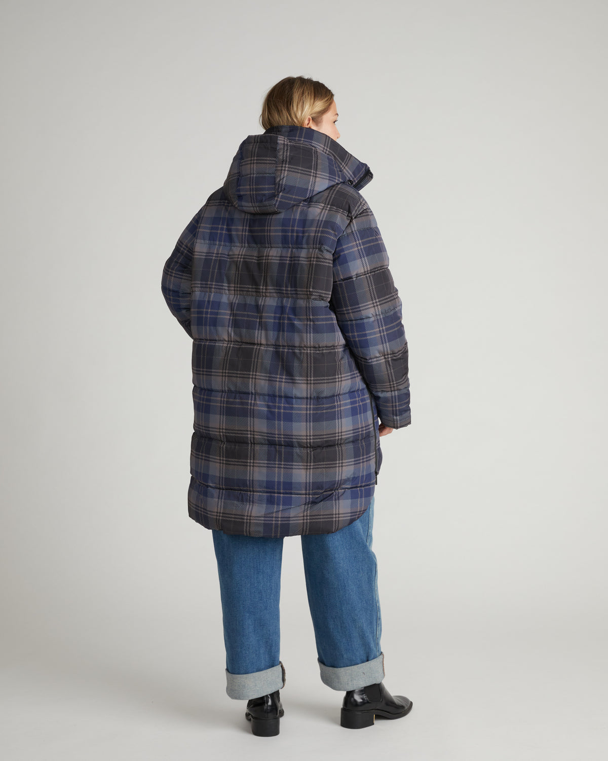 Matterhorn Mid Hooded Puffer - Ashbury Plaid | Plus Size & Straight Size Women's Fashion | Universal Standard