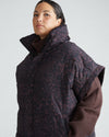 Paparazzi Puffer Vest - Purple Animal Print | Plus Size & Straight Size Women's Fashion | Universal Standard