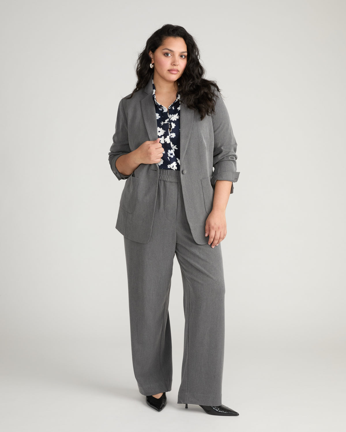 All Day Classic Blazer - Gray Heather