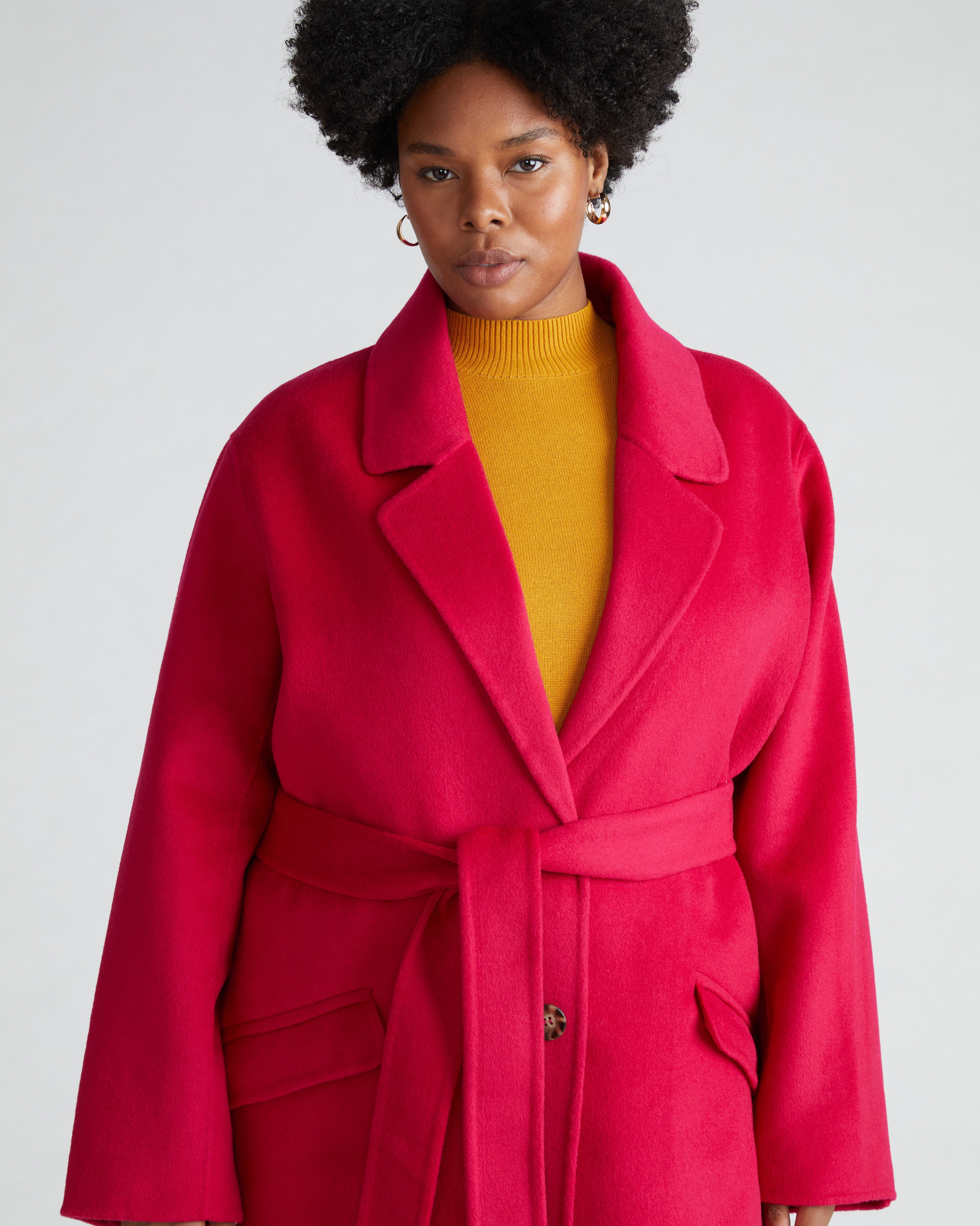 Double Face Luxe Coat - Cerise – Universal Standard