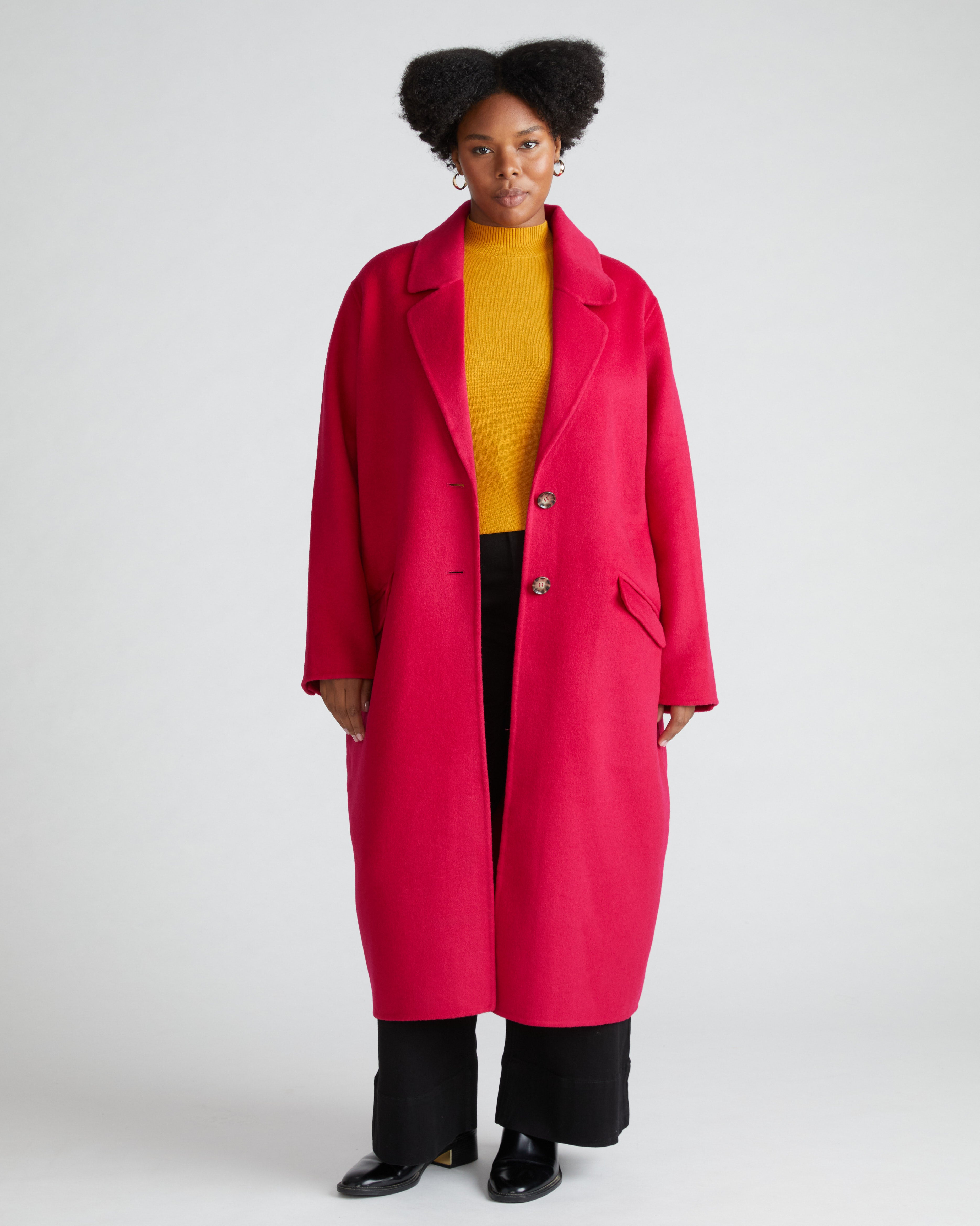 Double Face Luxe Coat - Cerise – Universal Standard