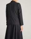 Lennox Collarless Ponte Blazer - Charcoal Denim