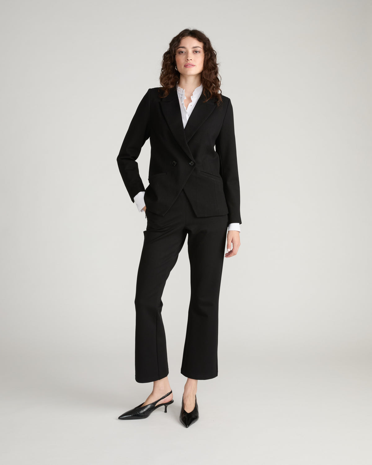 Bianca Double Breasted Ponte Blazer - Black | Plus Size & Straight Size Women's Fashion | Universal Standard
