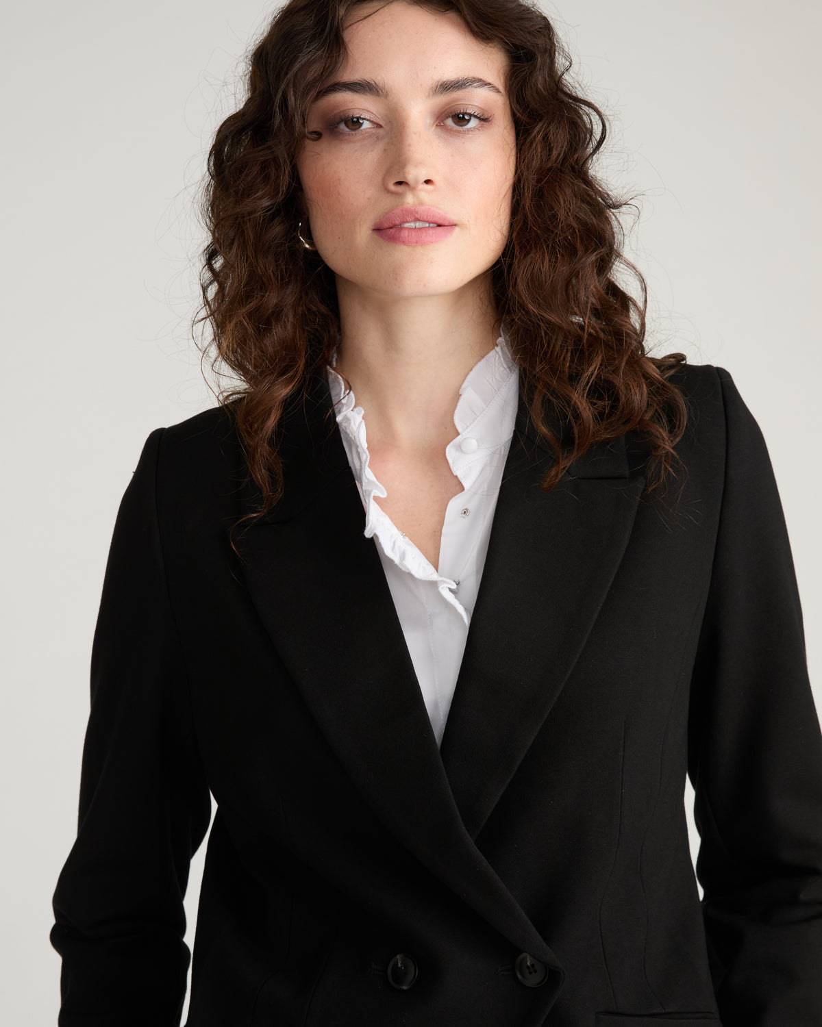 Bianca Double Breasted Ponte Blazer - Black | Plus Size & Straight Size Women's Fashion | Universal Standard
