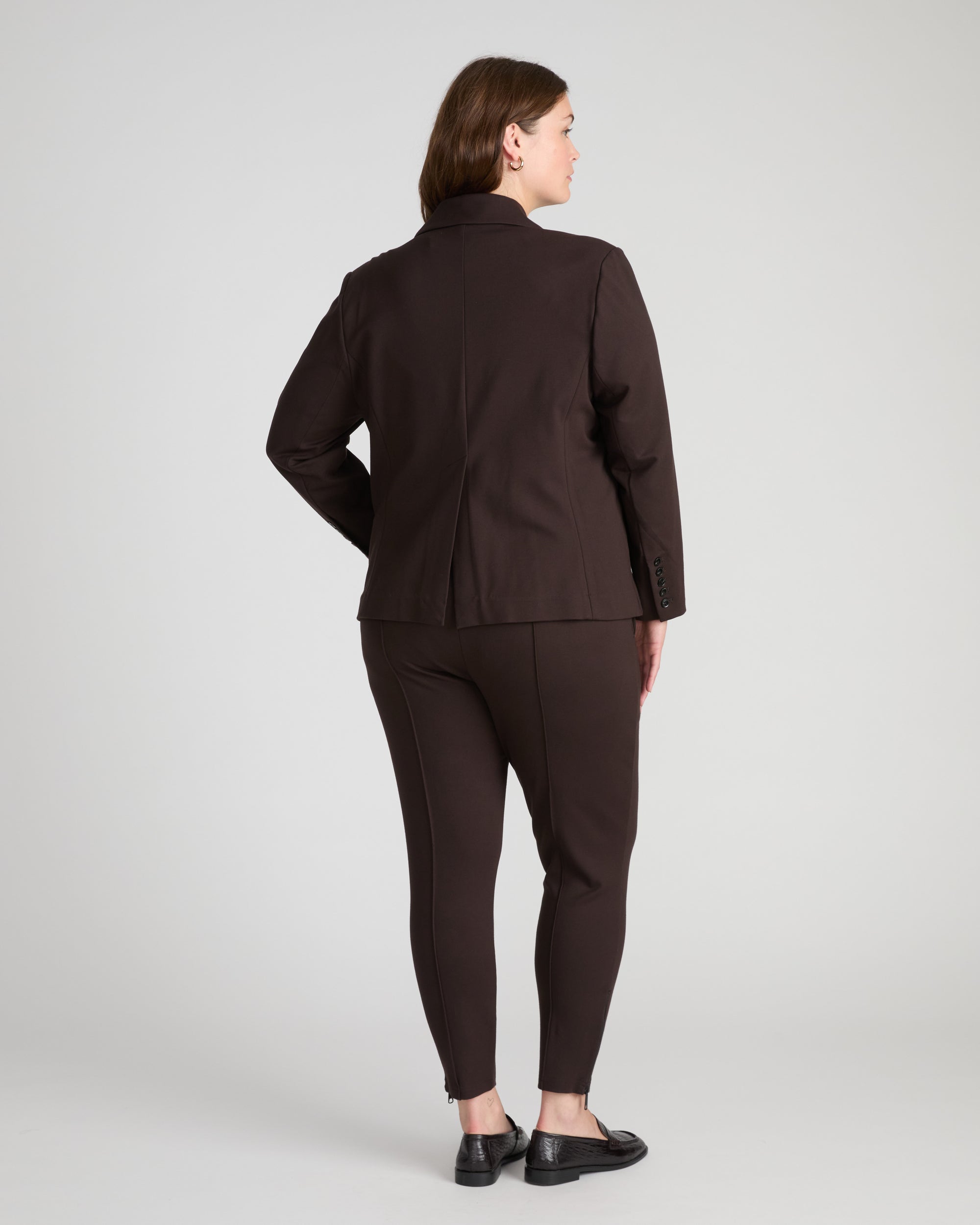 Bianca Double Breasted Ponte Blazer - Espresso | Plus Size & Straight Size Women's Fashion | Universal Standard