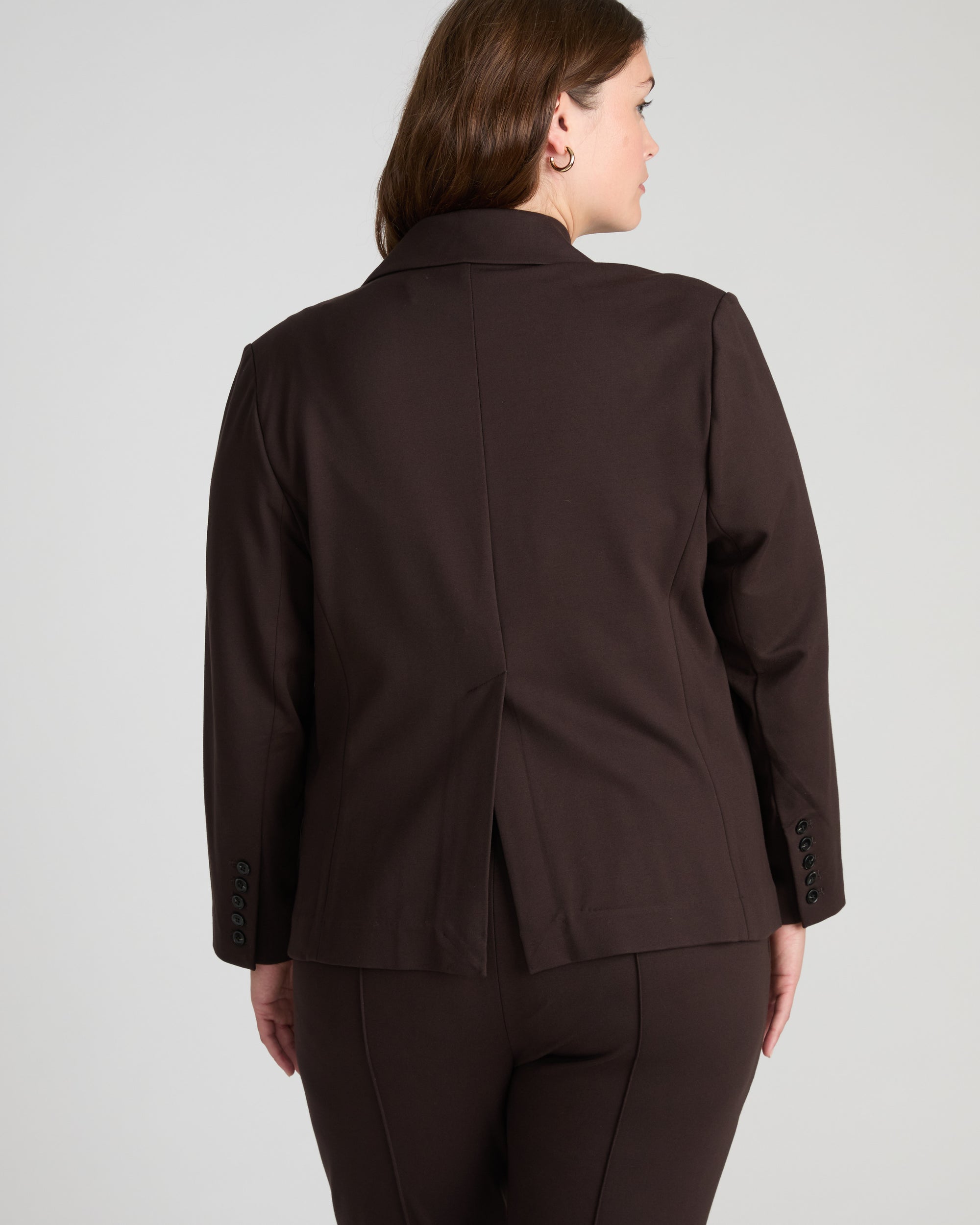 Bianca Double Breasted Ponte Blazer - Espresso | Plus Size & Straight Size Women's Fashion | Universal Standard