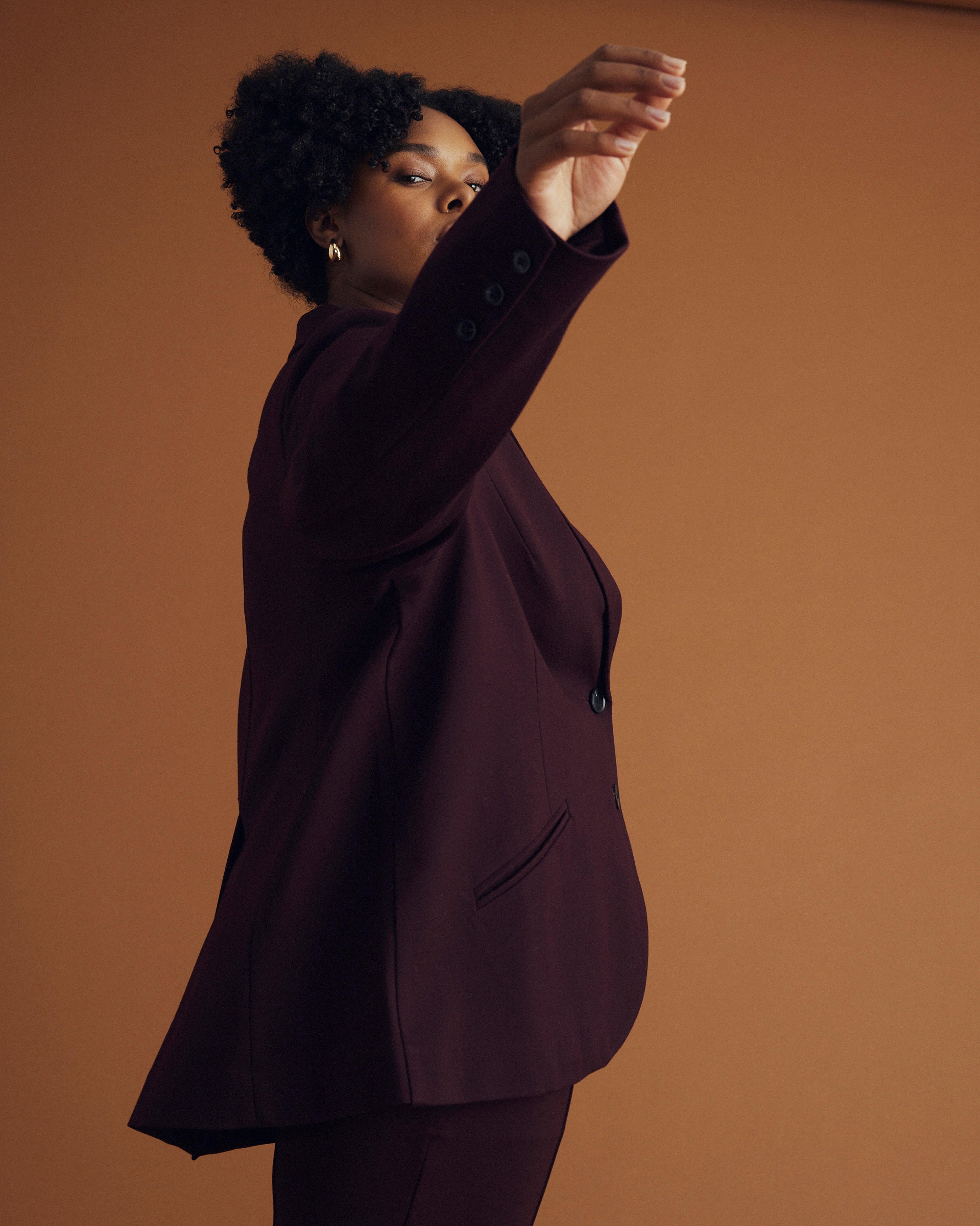 Beas Ponte Blazer - Black Cherry – Universal Standard