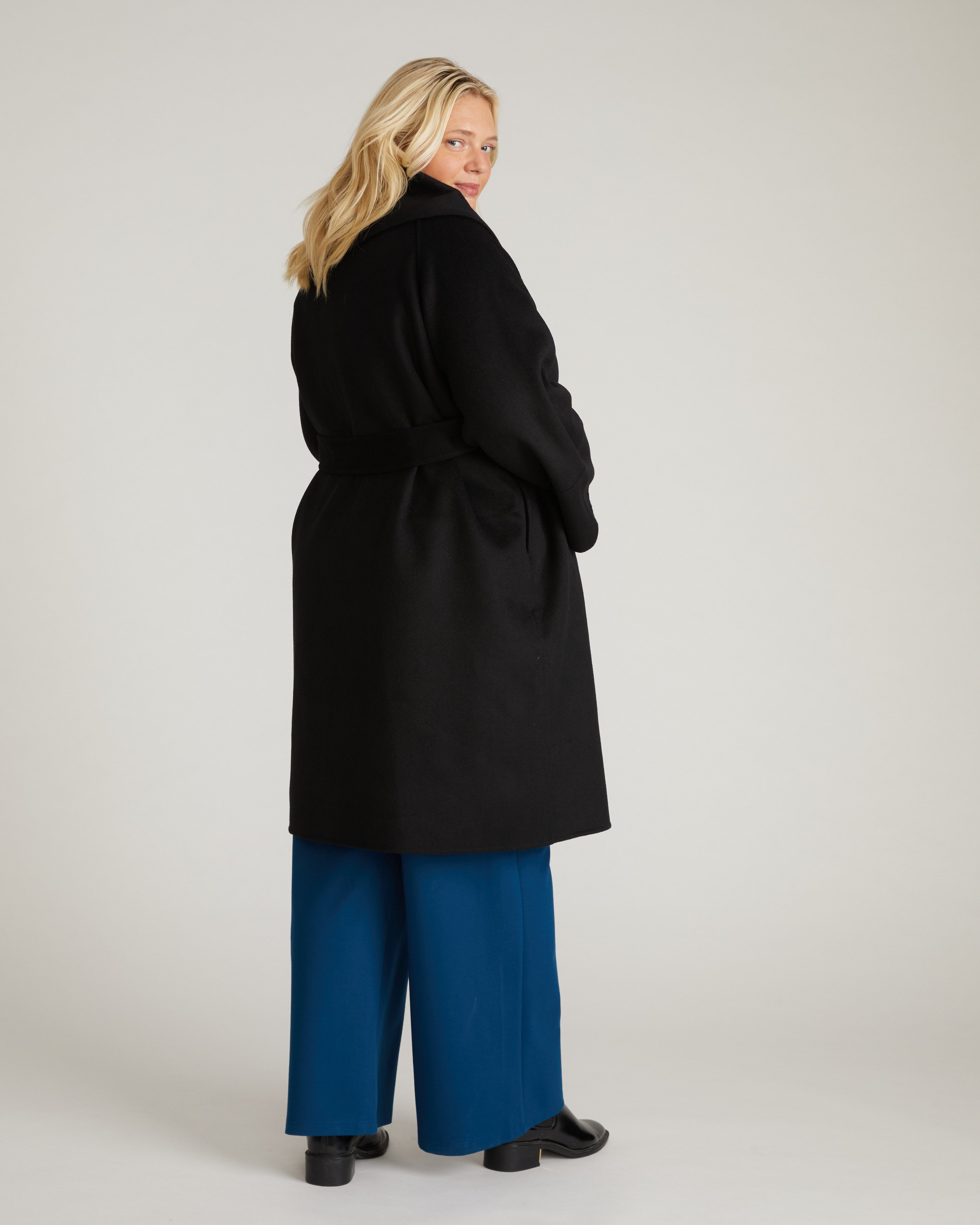Asha Double Face Wool Blend Coat - Black – Universal Standard