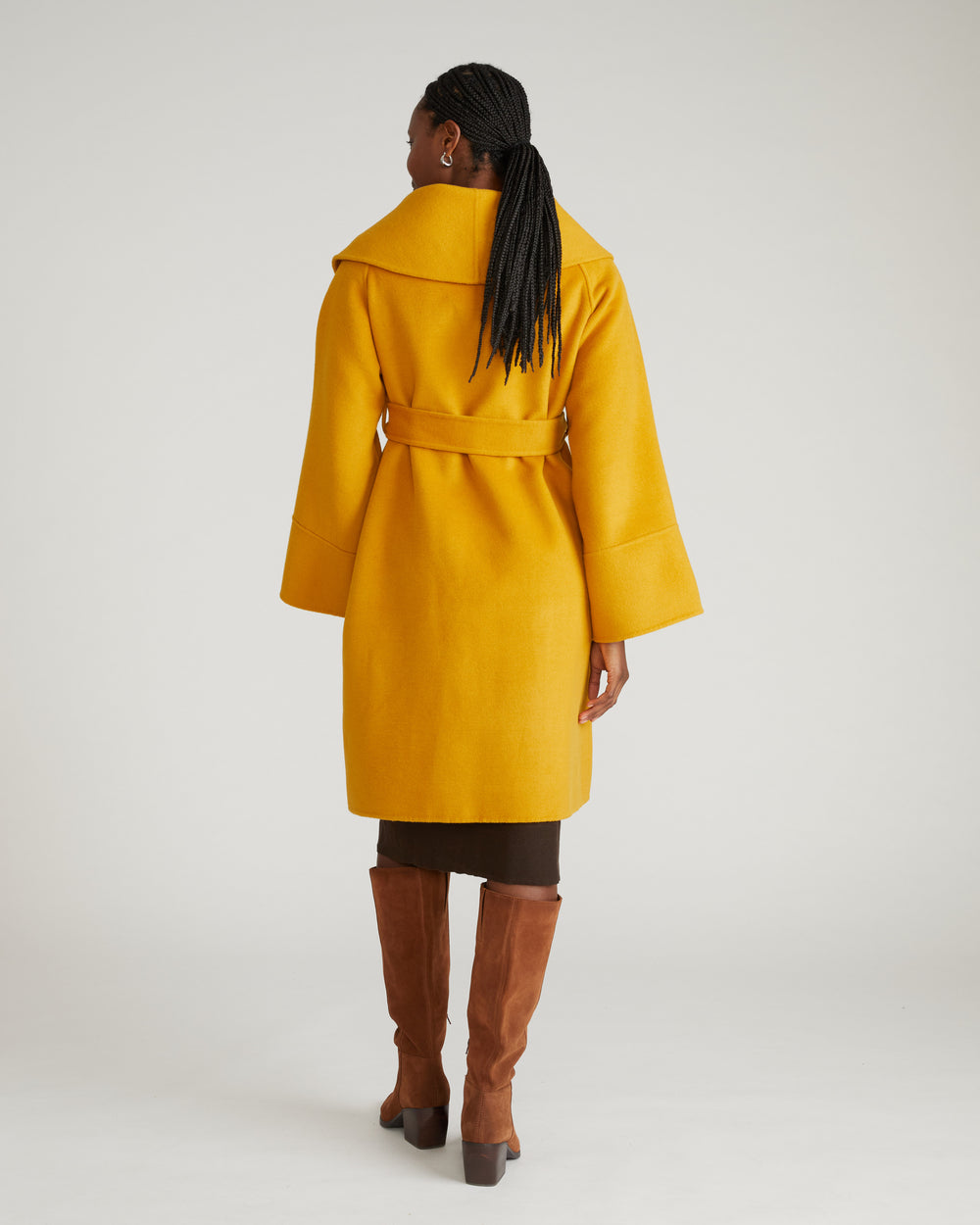 Asha Double Face Wool Coat - Mustard