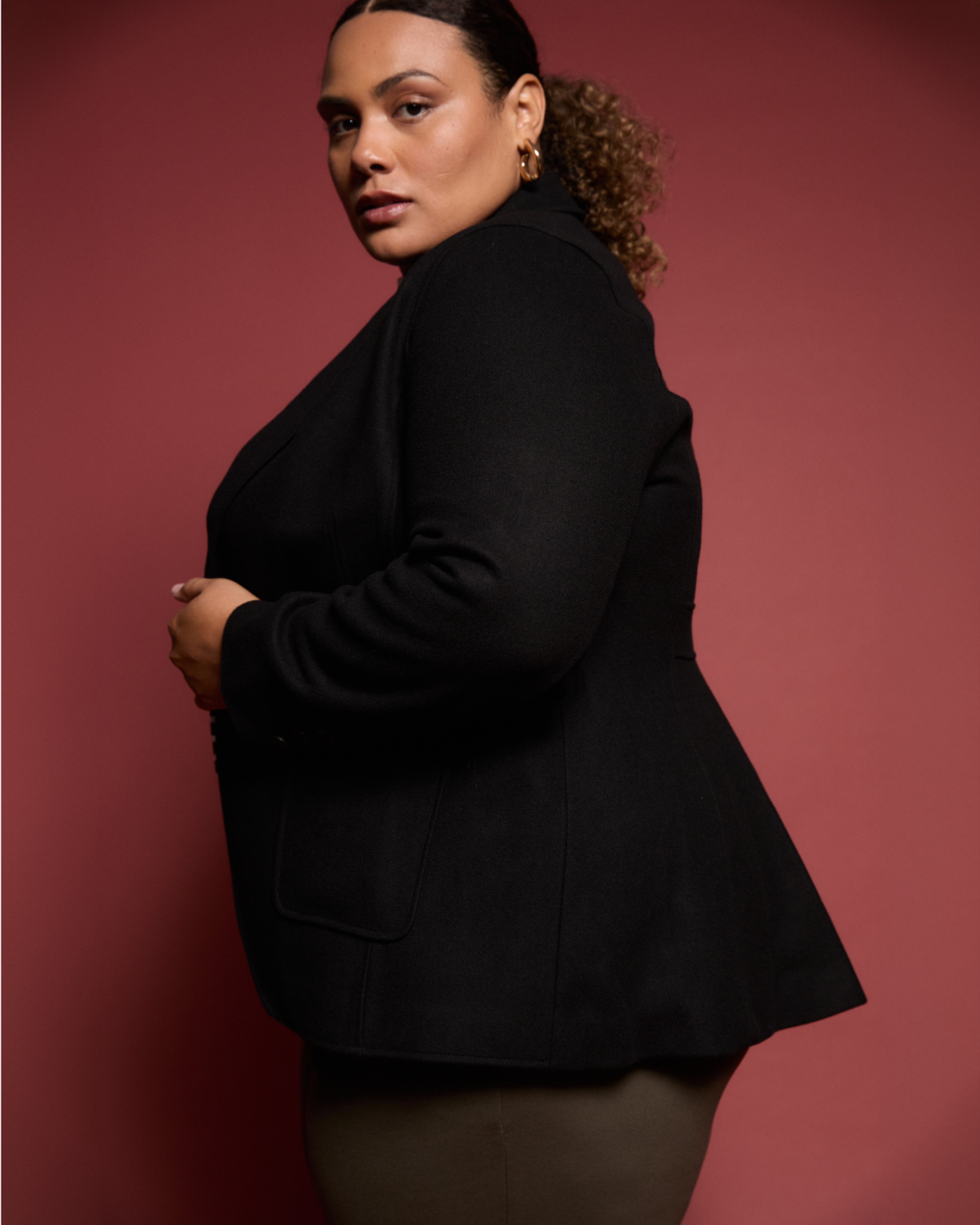 Kidjo Tailored Wool Jacket - Black – Universal Standard