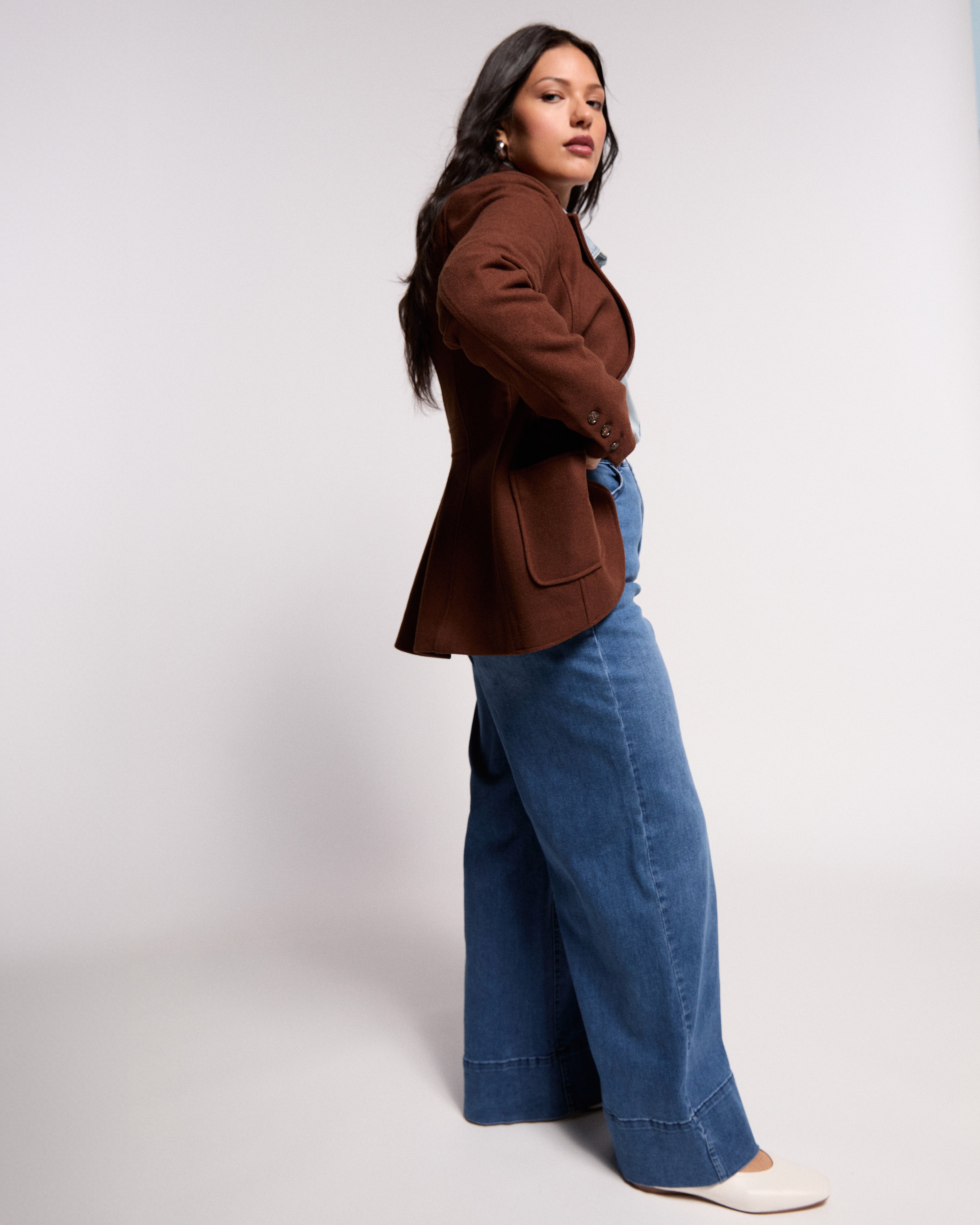 Kidjo Tailored Wool Jacket - Grizzly – Universal Standard