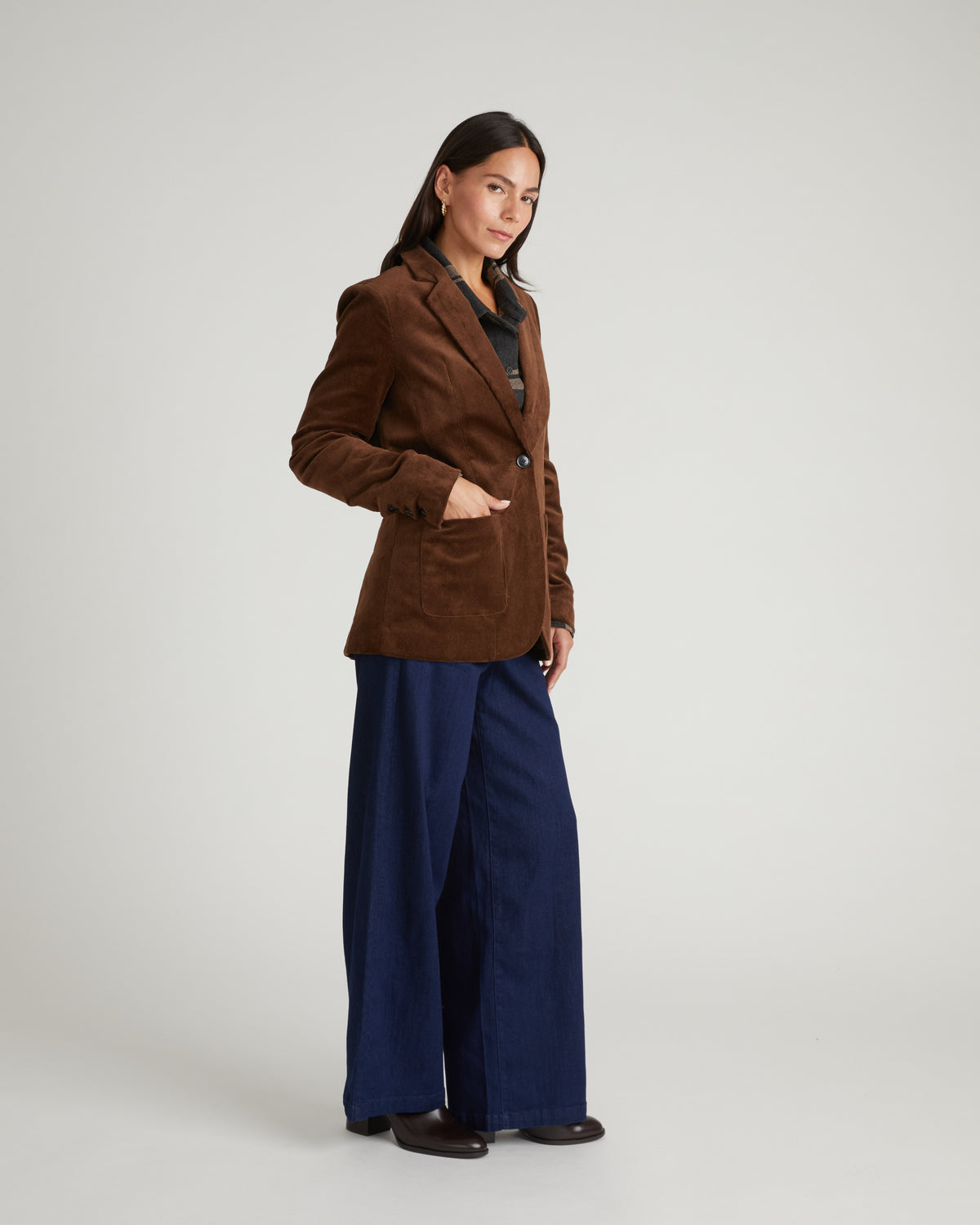 Davis Corduroy Blazer - Coffee | Plus Size & Straight Size Women's Fashion | Universal Standard