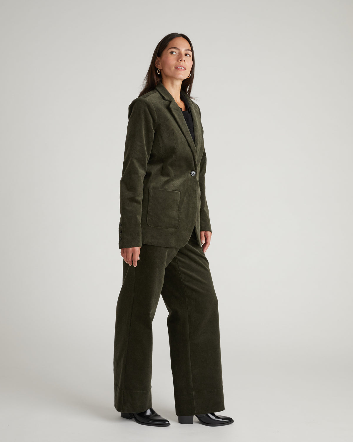 Davis Corduroy Blazer - Winter Willow | Plus Size & Straight Size Women's Fashion | Universal Standard