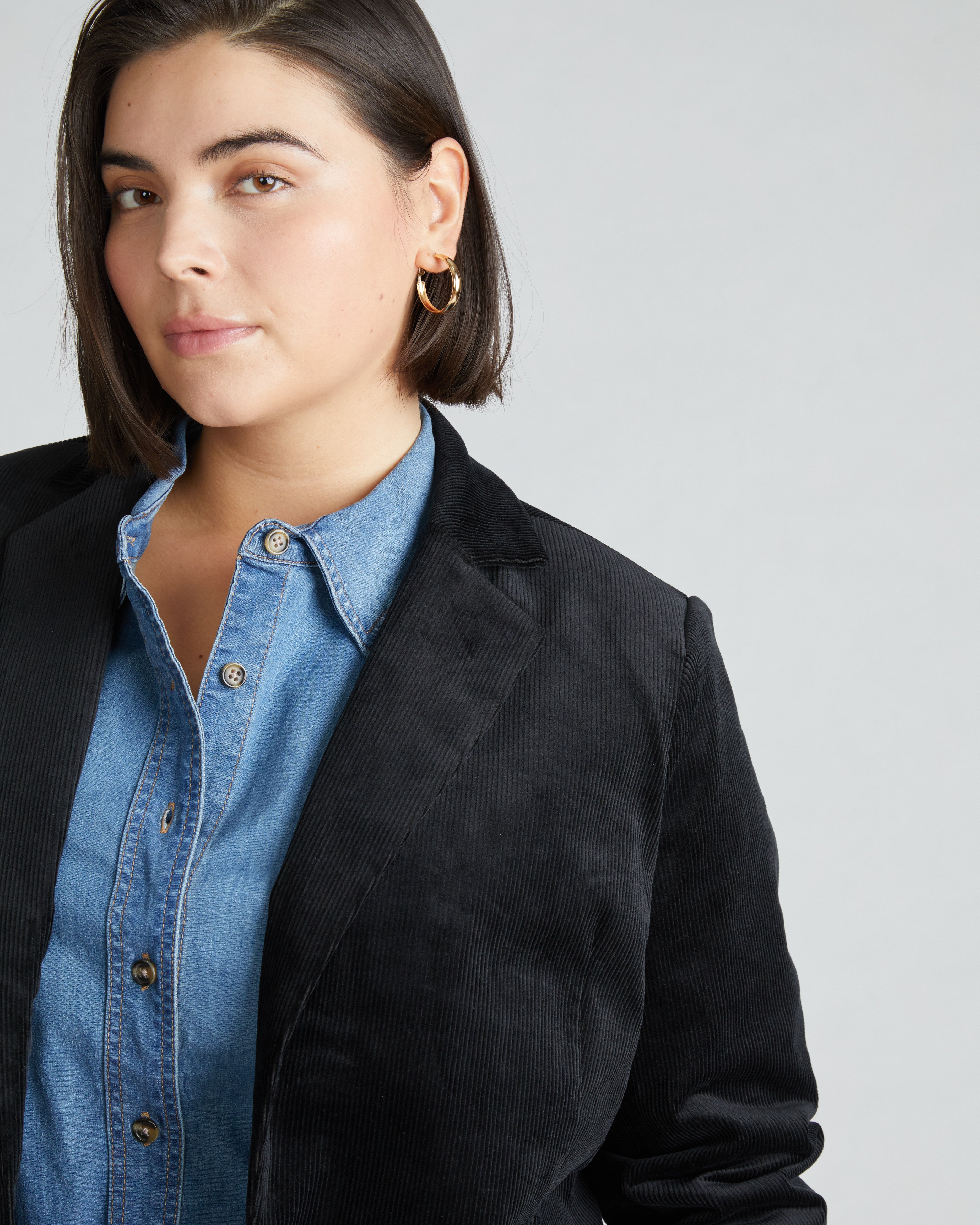 Davis Corduroy Blazer - Black – Universal Standard