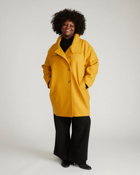 【MKT STUDIO】MASTERAS COAT DeuxiemeClasse Marlo Cocoon Coat - Mustard – Universal Standard