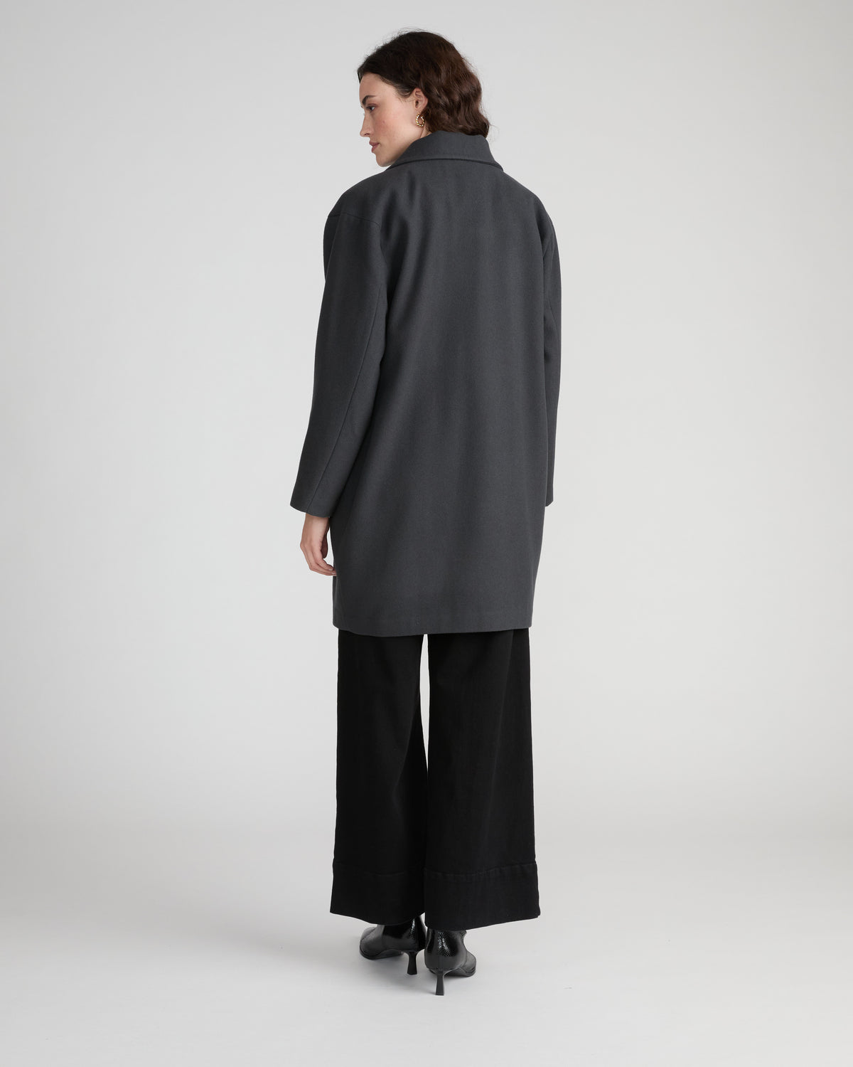 Marlo Cocoon Coat - Obsidian Gray