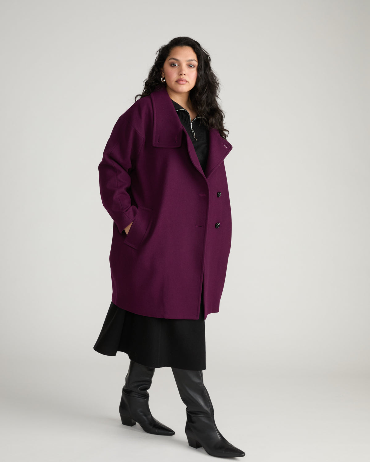 Marlo Cocoon Coat - Gamay