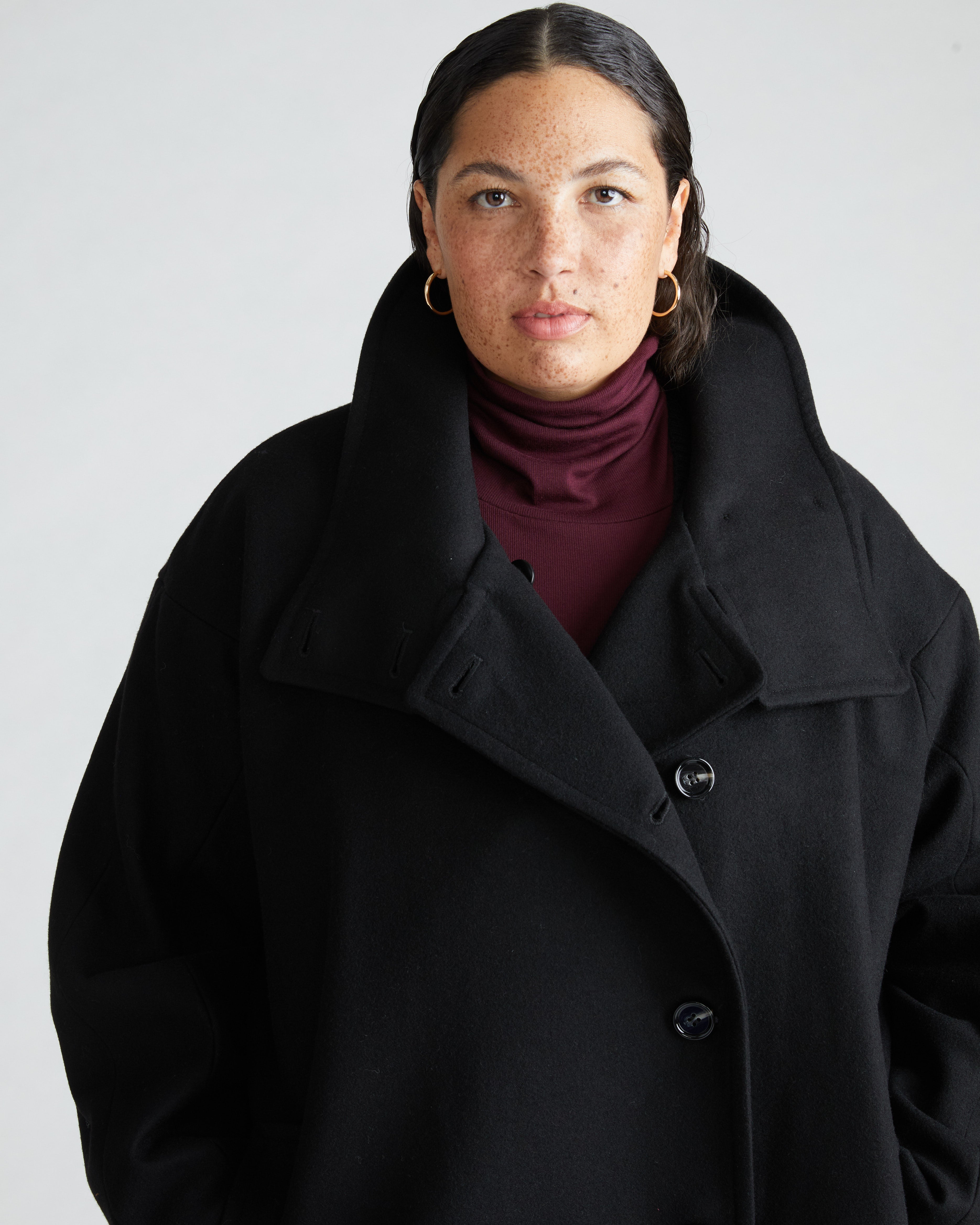 Marlo Cocoon Coat - Black – Universal Standard