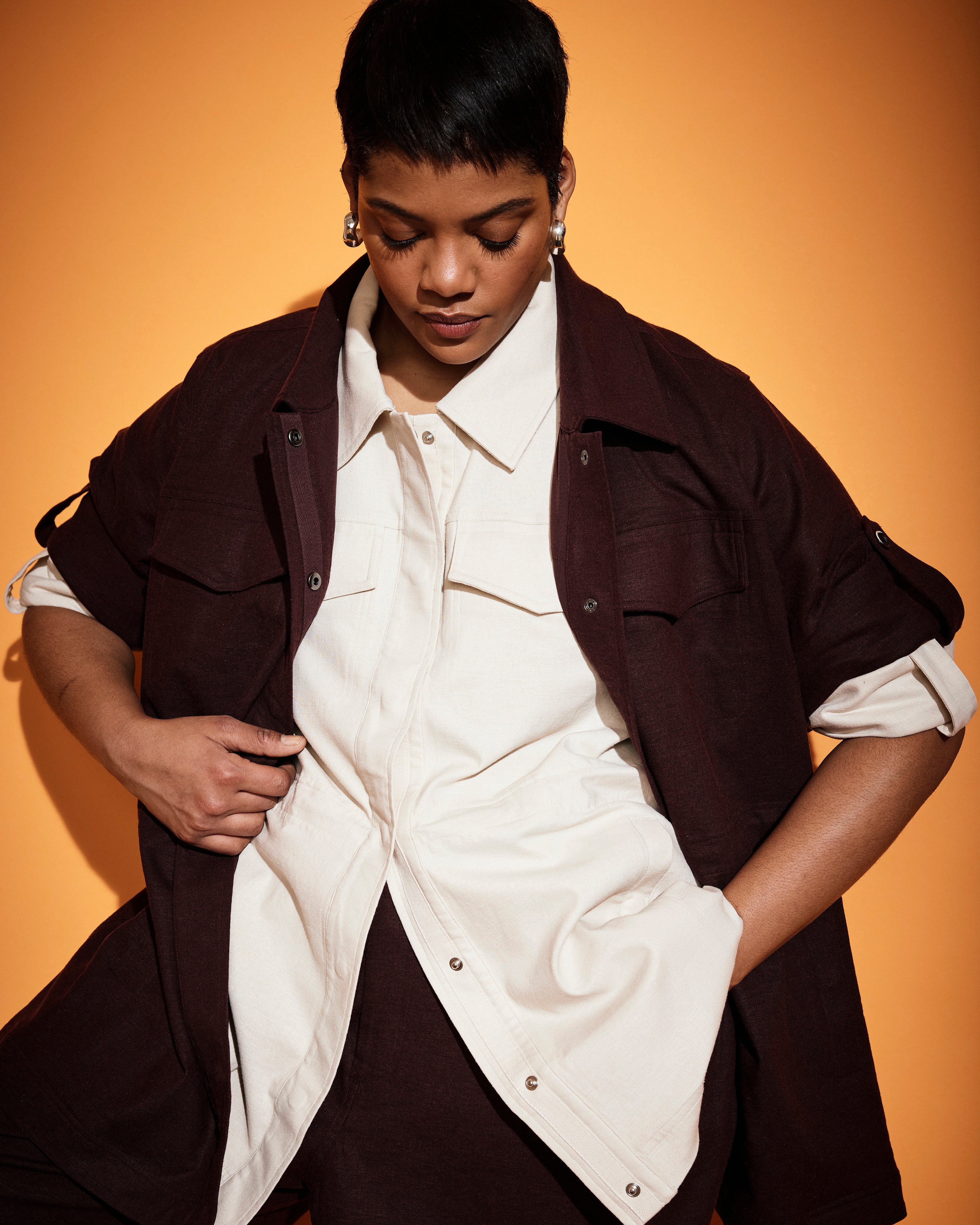 Vineyard Linen Blend Jacket - Brulee – Universal Standard