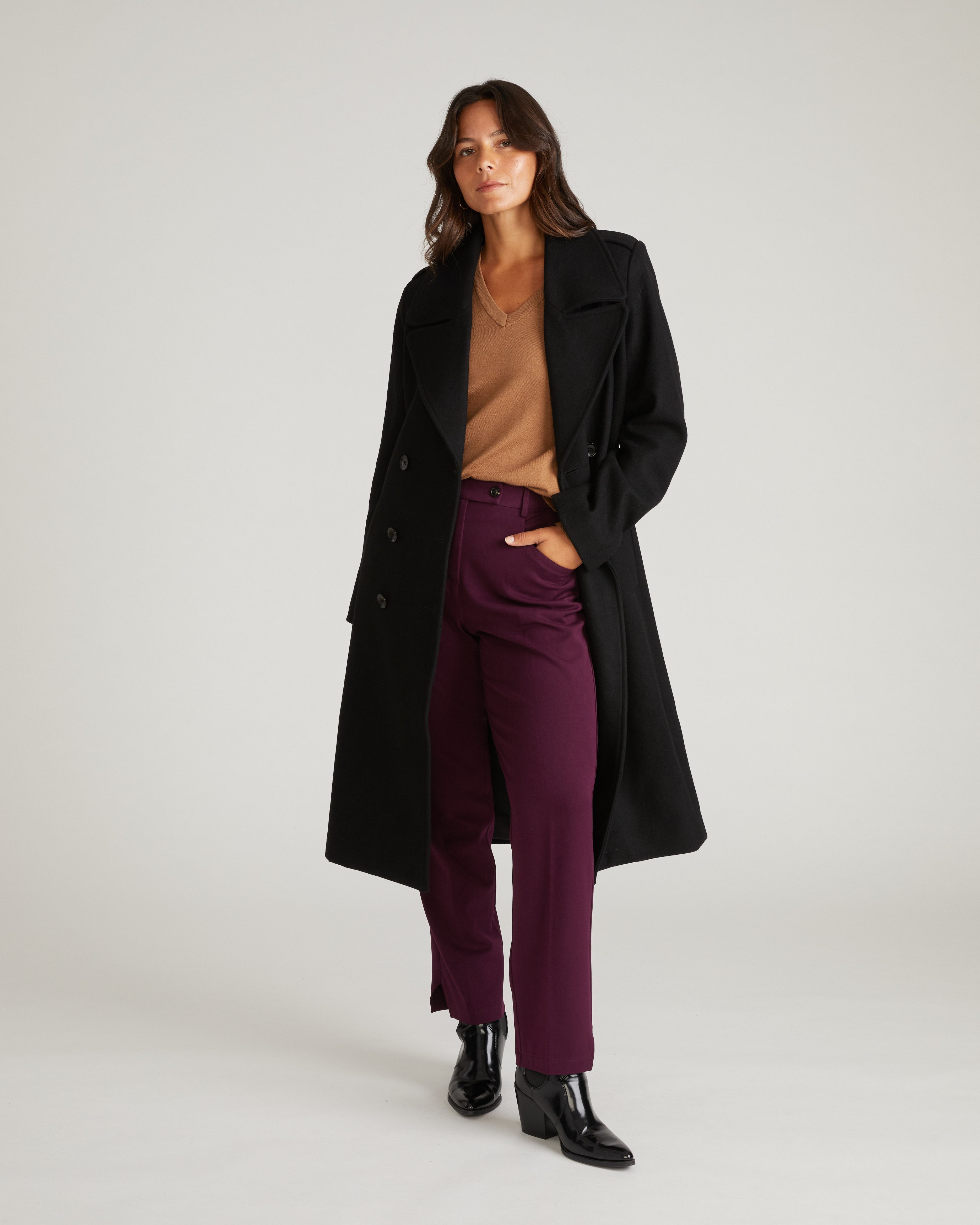 Callaghan Wool Blend Coat - Black – Universal Standard