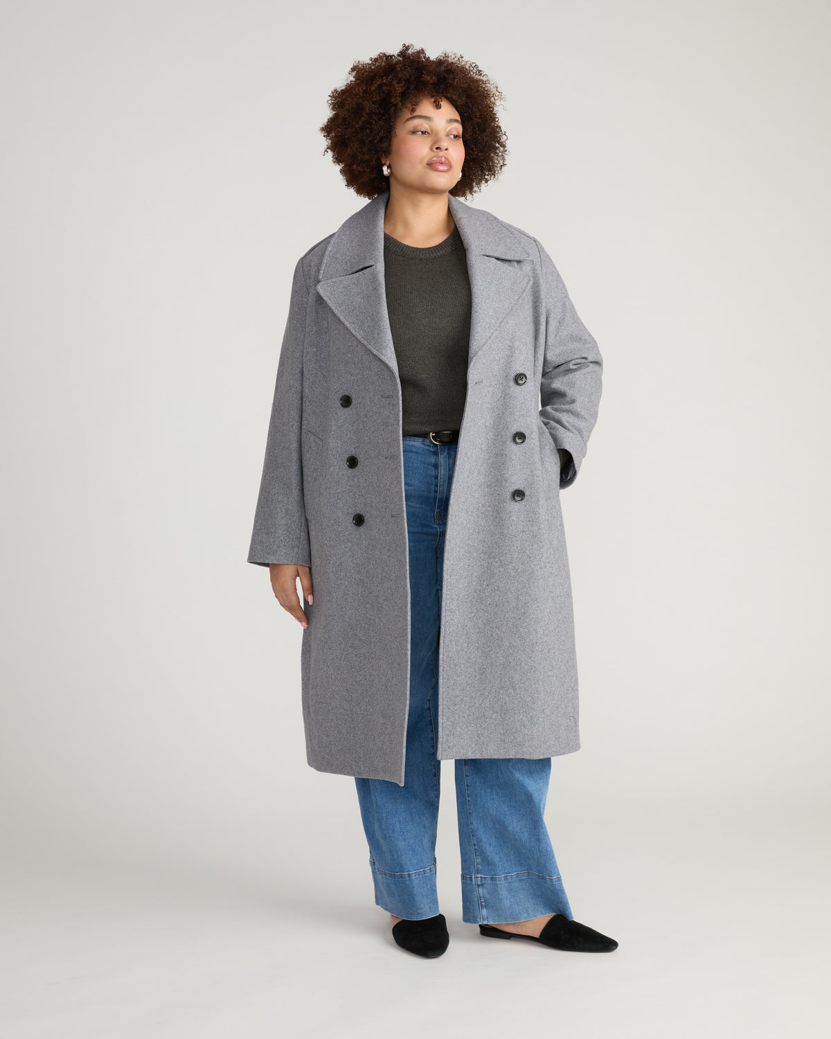 Callaghan Wool Blend Coat - Barcarolle Gray