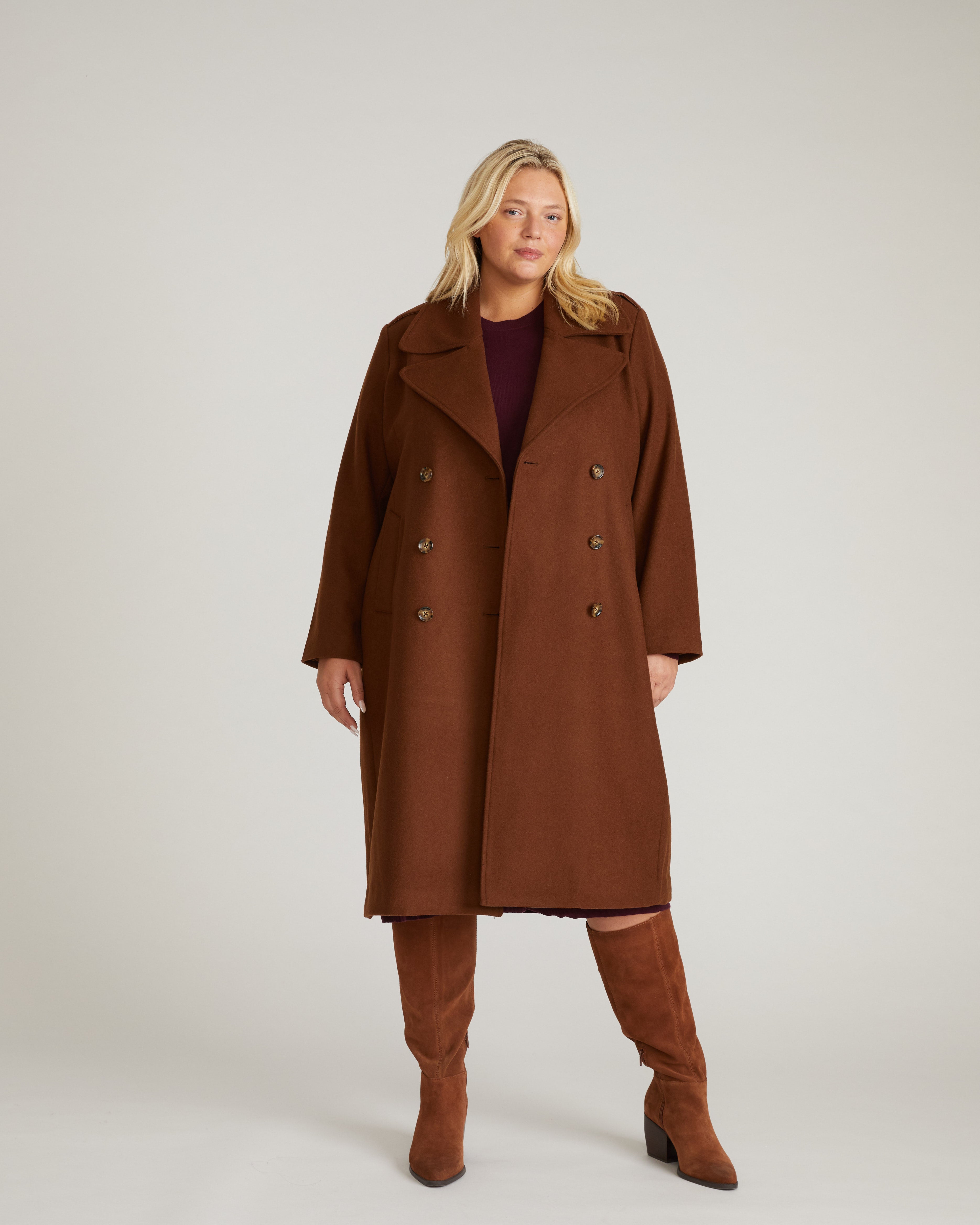 Callaghan Wool Coat - Grizzly – Universal Standard