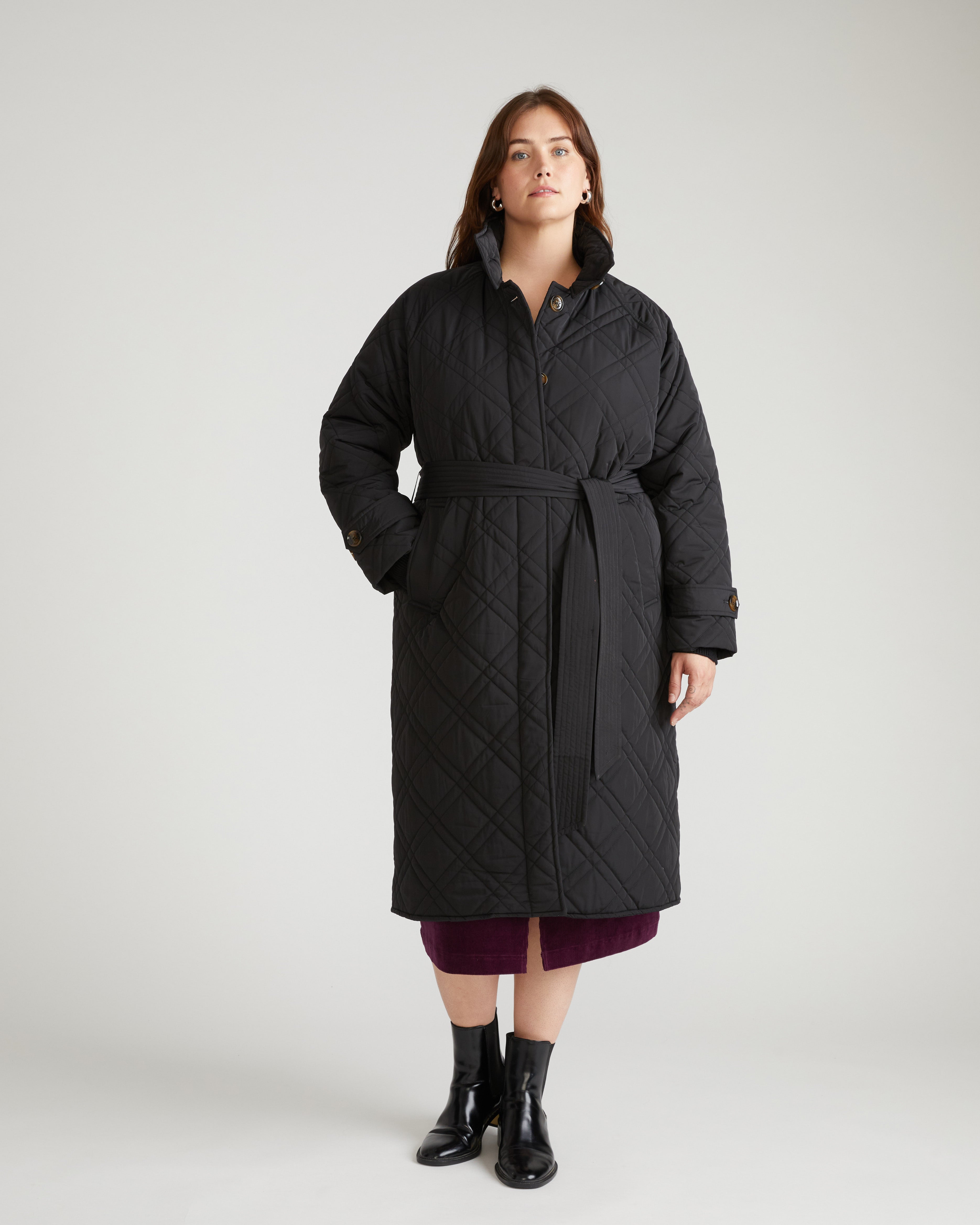 Nehra Quilted Coat - Black – Universal Standard