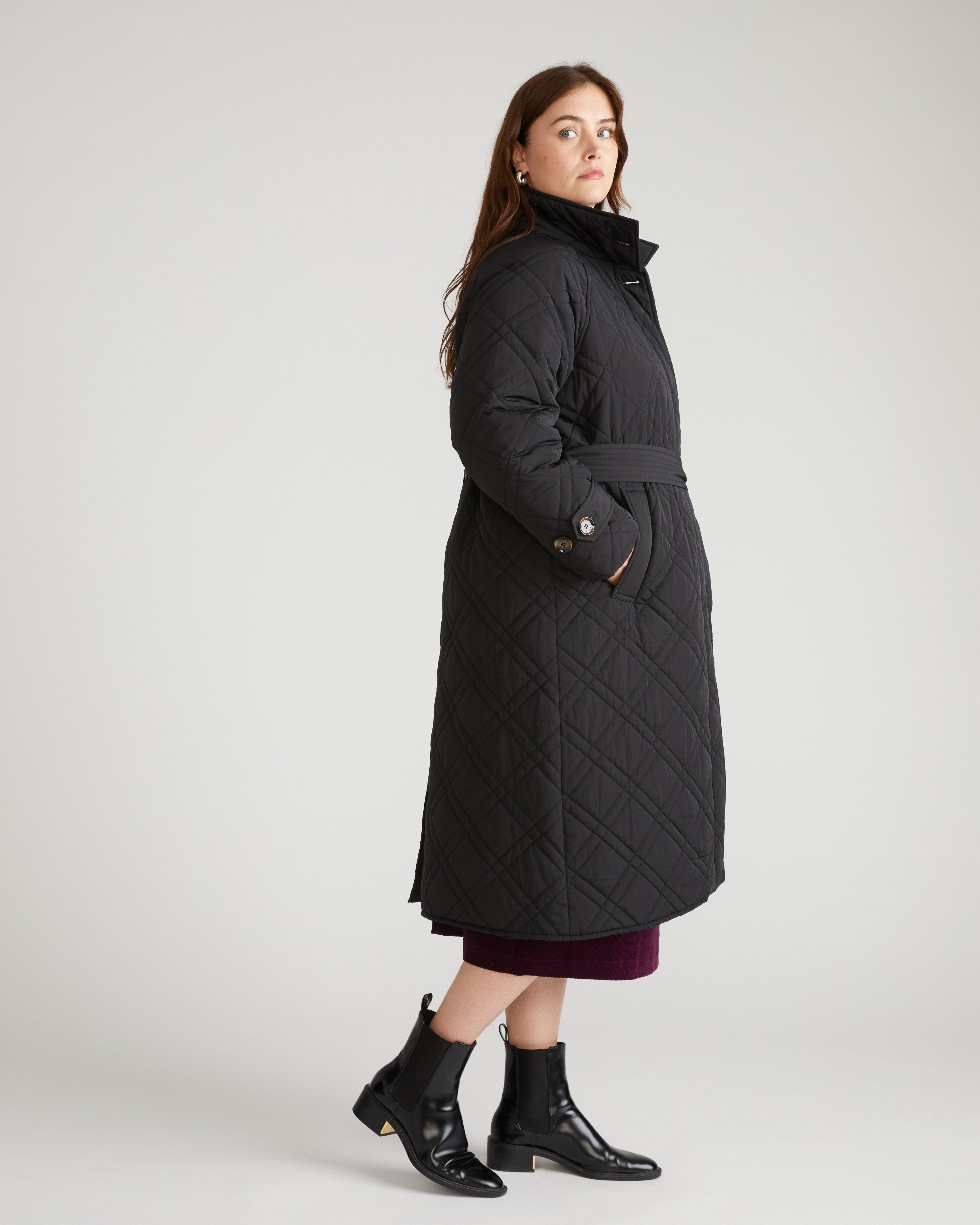 Nehra Quilted Coat - Black – Universal Standard